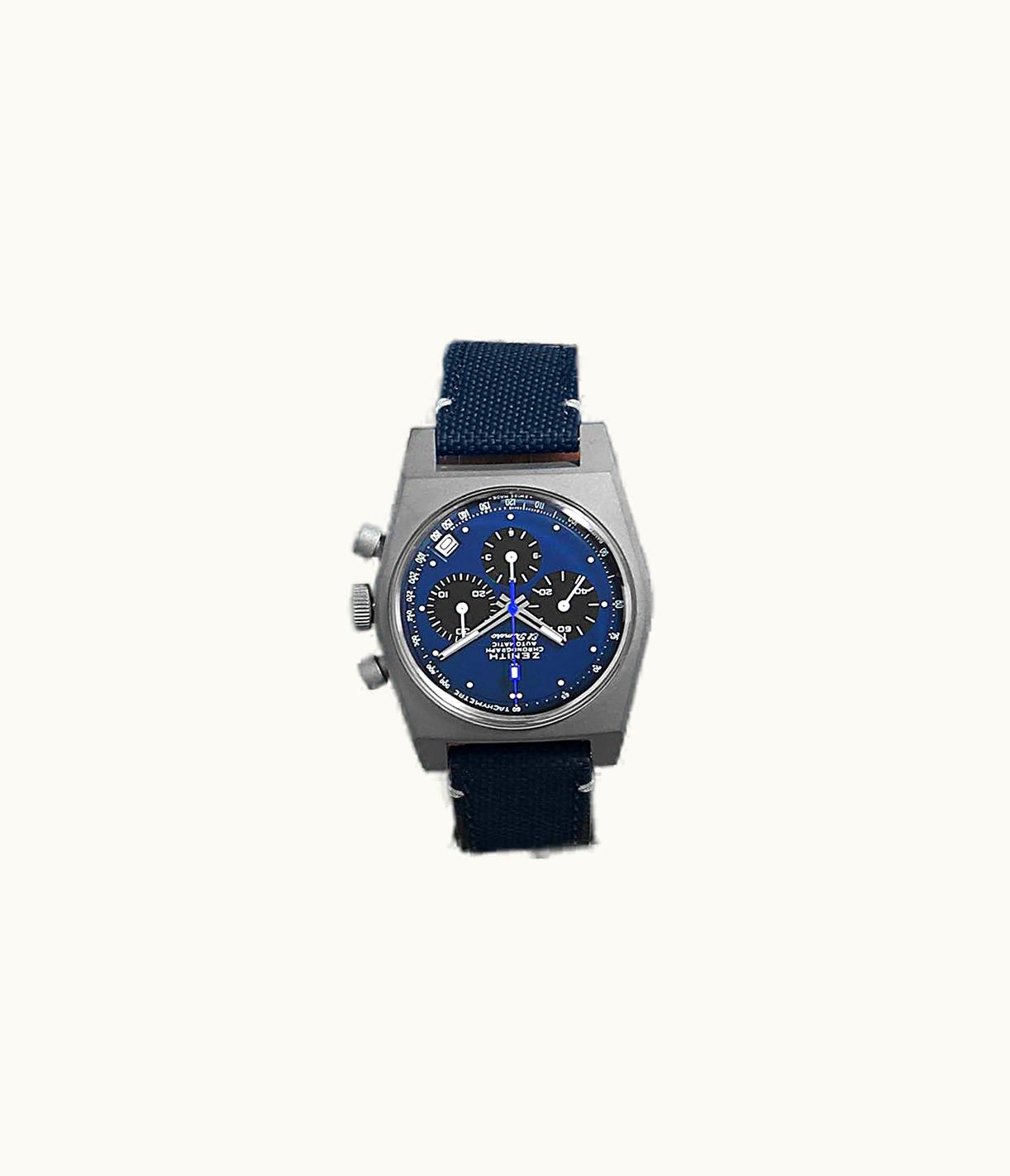 Zenith El Primero A384 Edge of Space Titanium / Blue / Rubber
