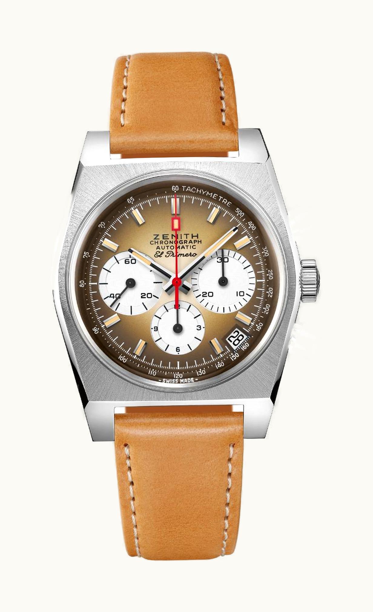 Zenith El Primero A385 Revival Stainless Steel / Brown / Strap