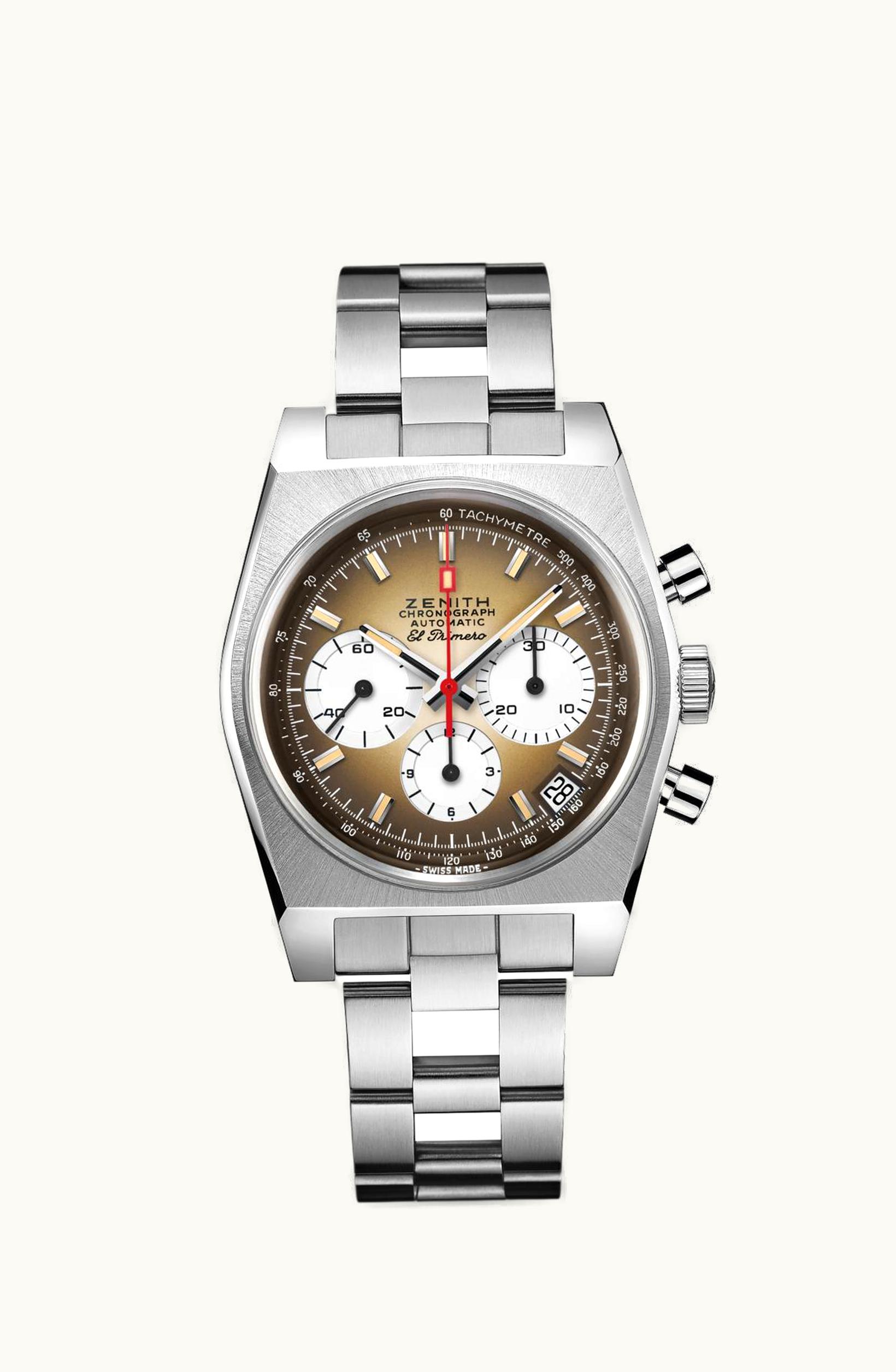 Zenith El Primero A385 Revival Stainless Steel / Brown