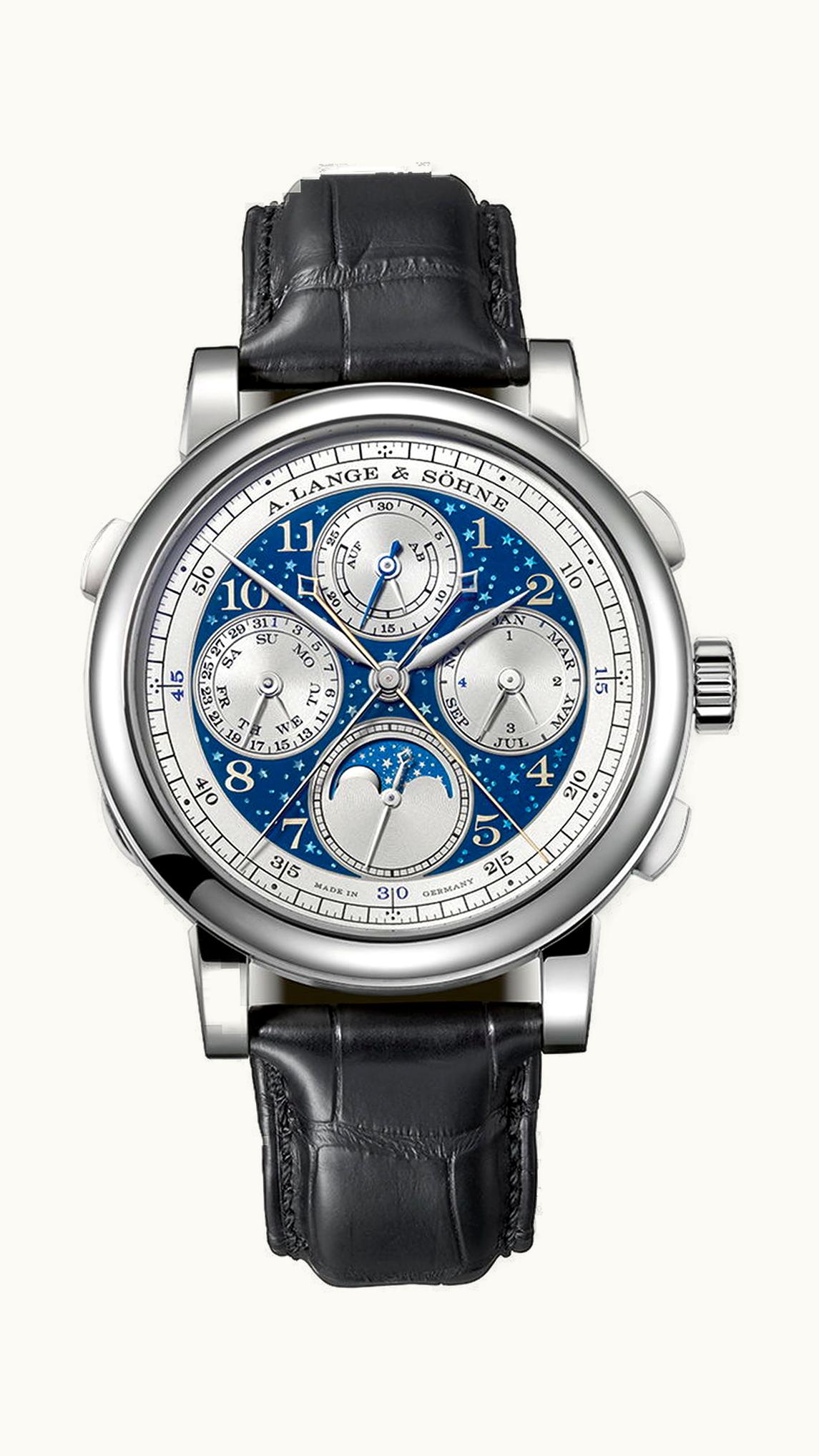 A. Lange & Söhne 1815 Rattrapante Perpetual Calendar Handwerkskunst 41.9mm - White Gold - Manual Winding
