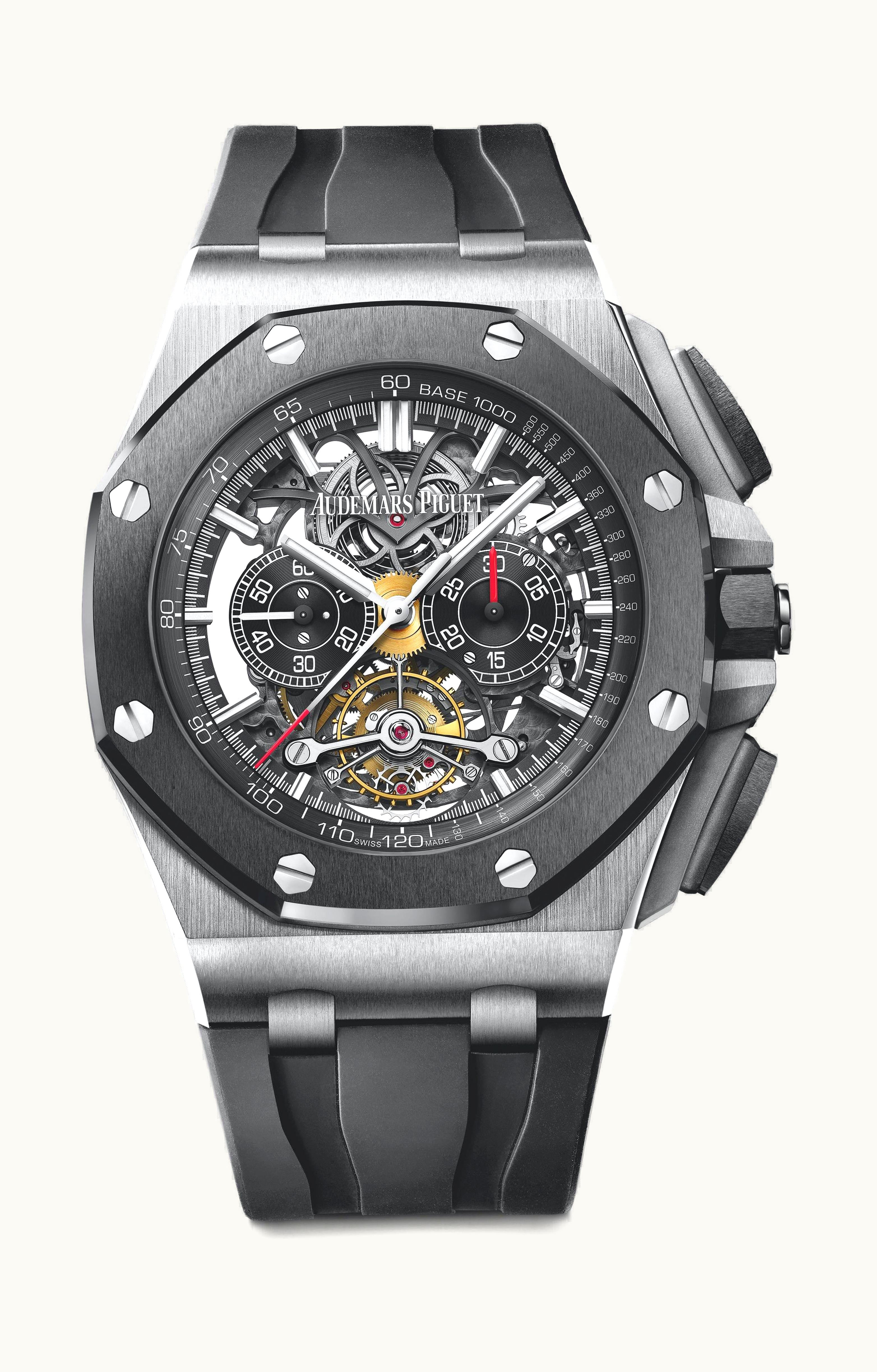 Audemars Piguet Royal Oak OffshoreTourbillon Chronograph Openworked 44mm - Titanium - Manual Winding