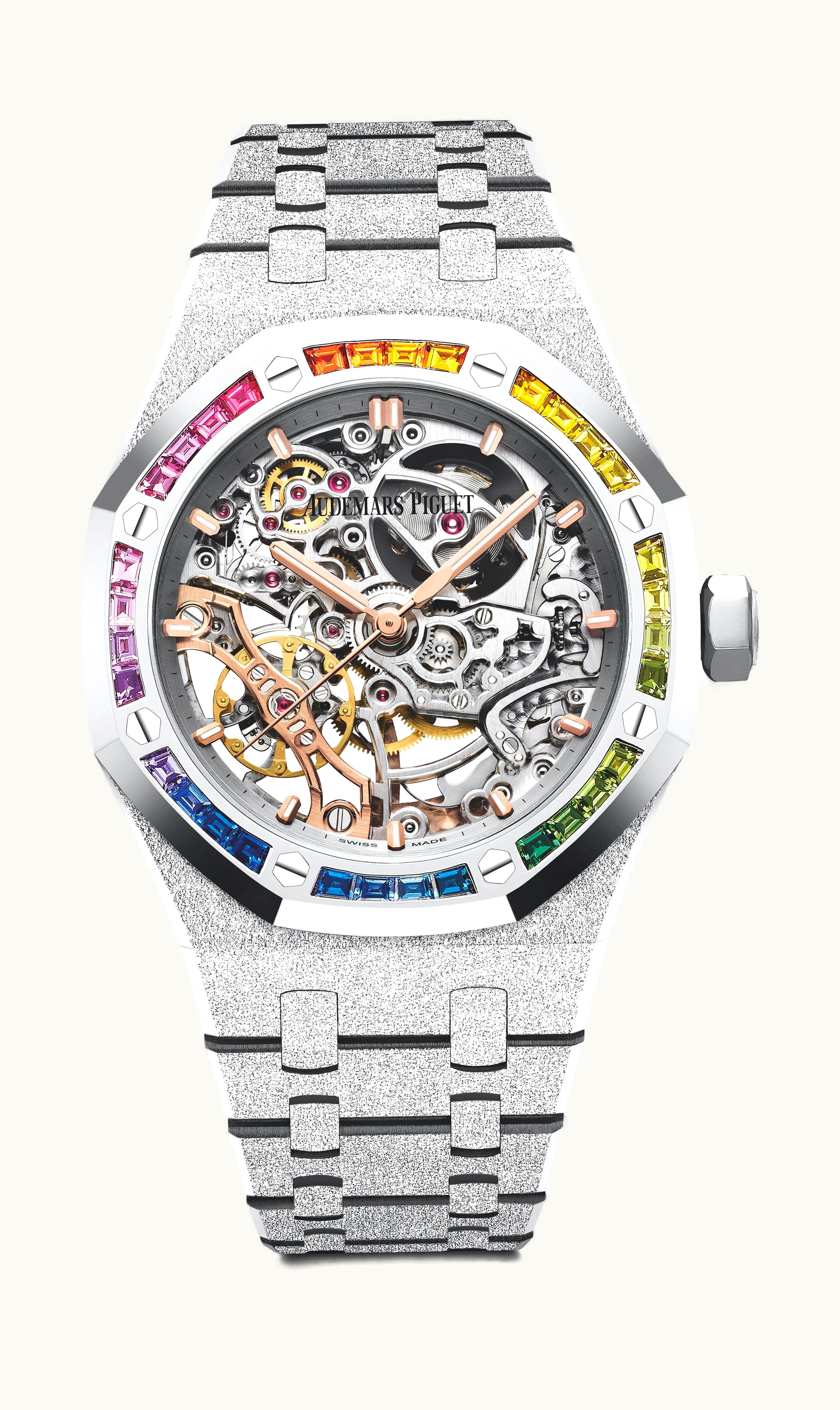 Audemars Piguet Royal Oak Frosted Gold Double Balance Wheel Openworked 37mm - White Gold - Automatic Winding 15468BC.YG.1259BC.01