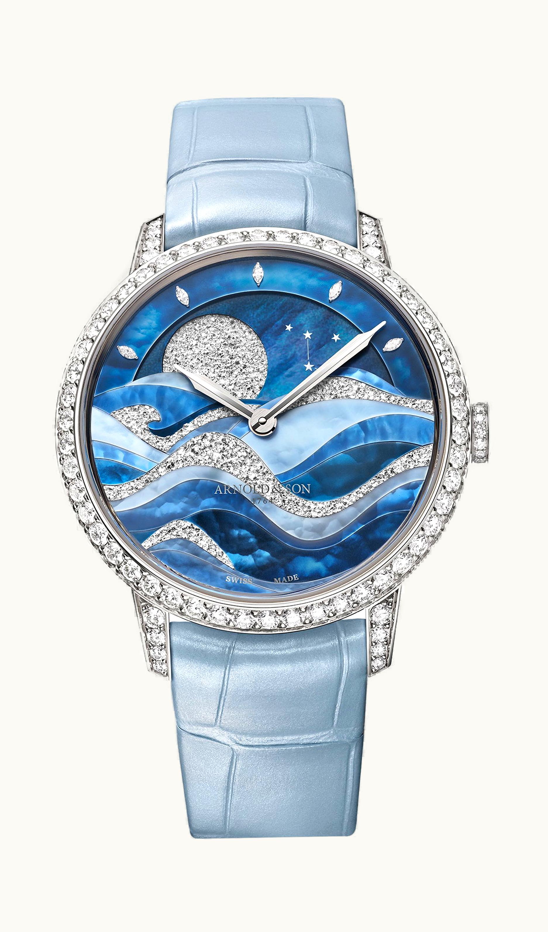 Arnold & Son Perpetual Moon 38 White Gold Night Tide