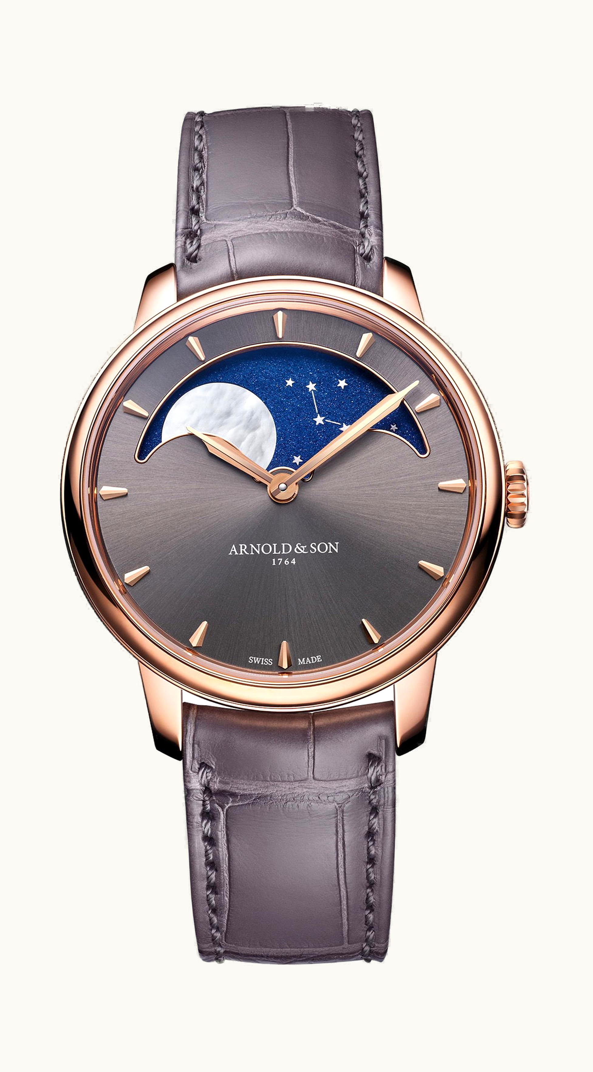 Arnold & Son Perpetual Moon 38 Red Gold Cliff Grey