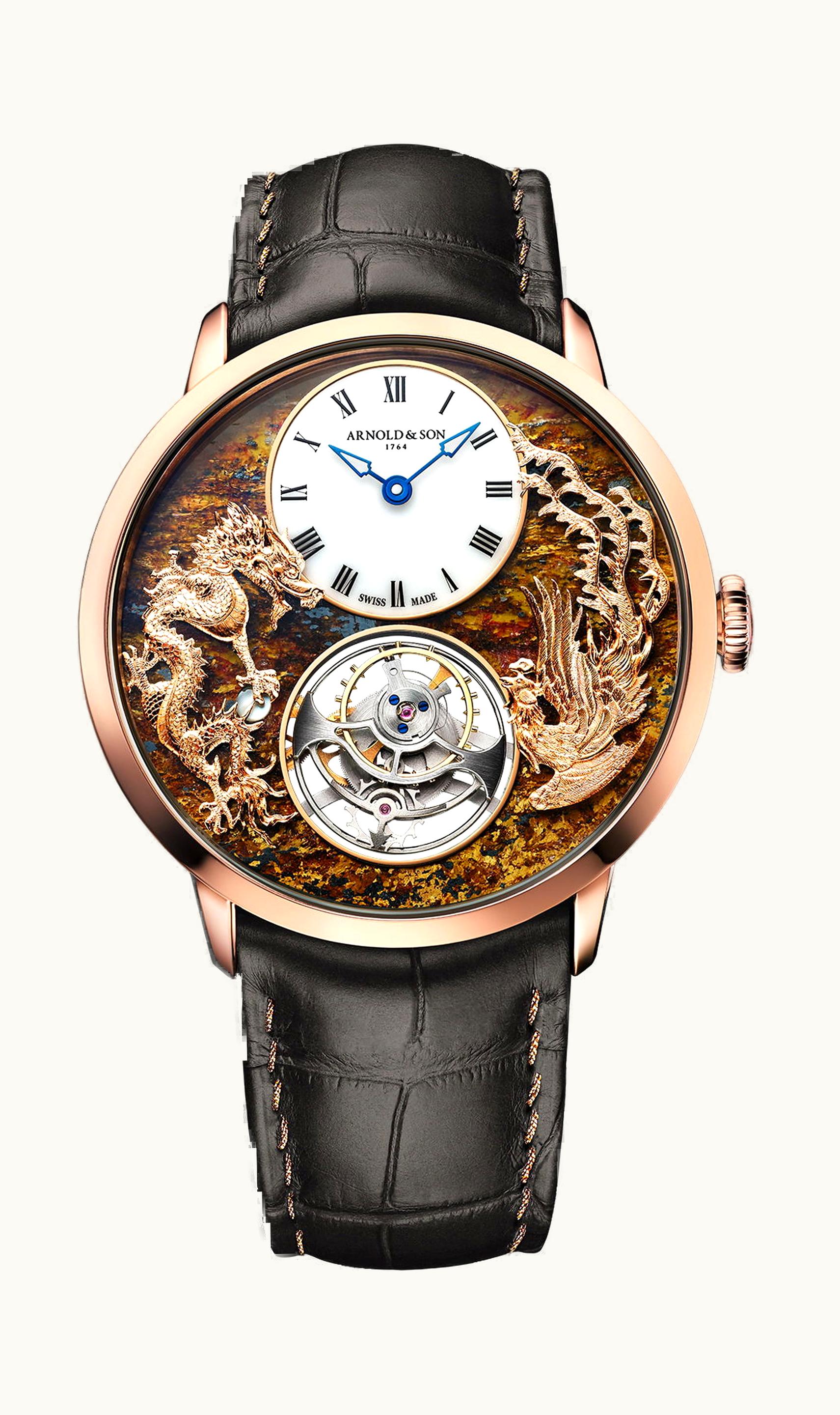 Arnold & Son Ultrathin Tourbillon Dragon & Phoenix Bronzite