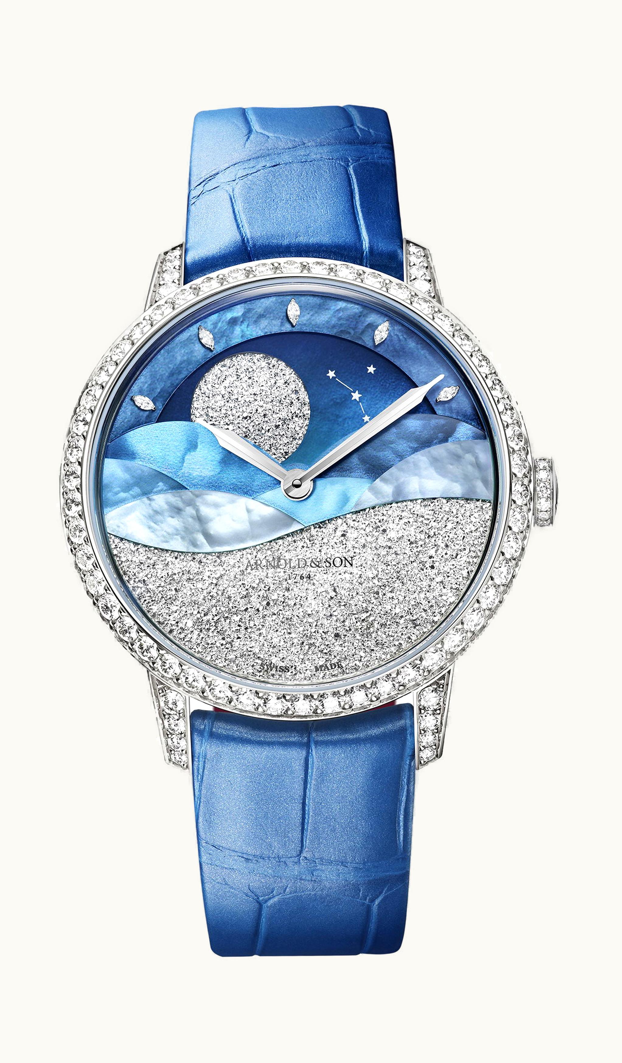 Arnold & Son Perpetual Moon 38 White Gold Mintnight