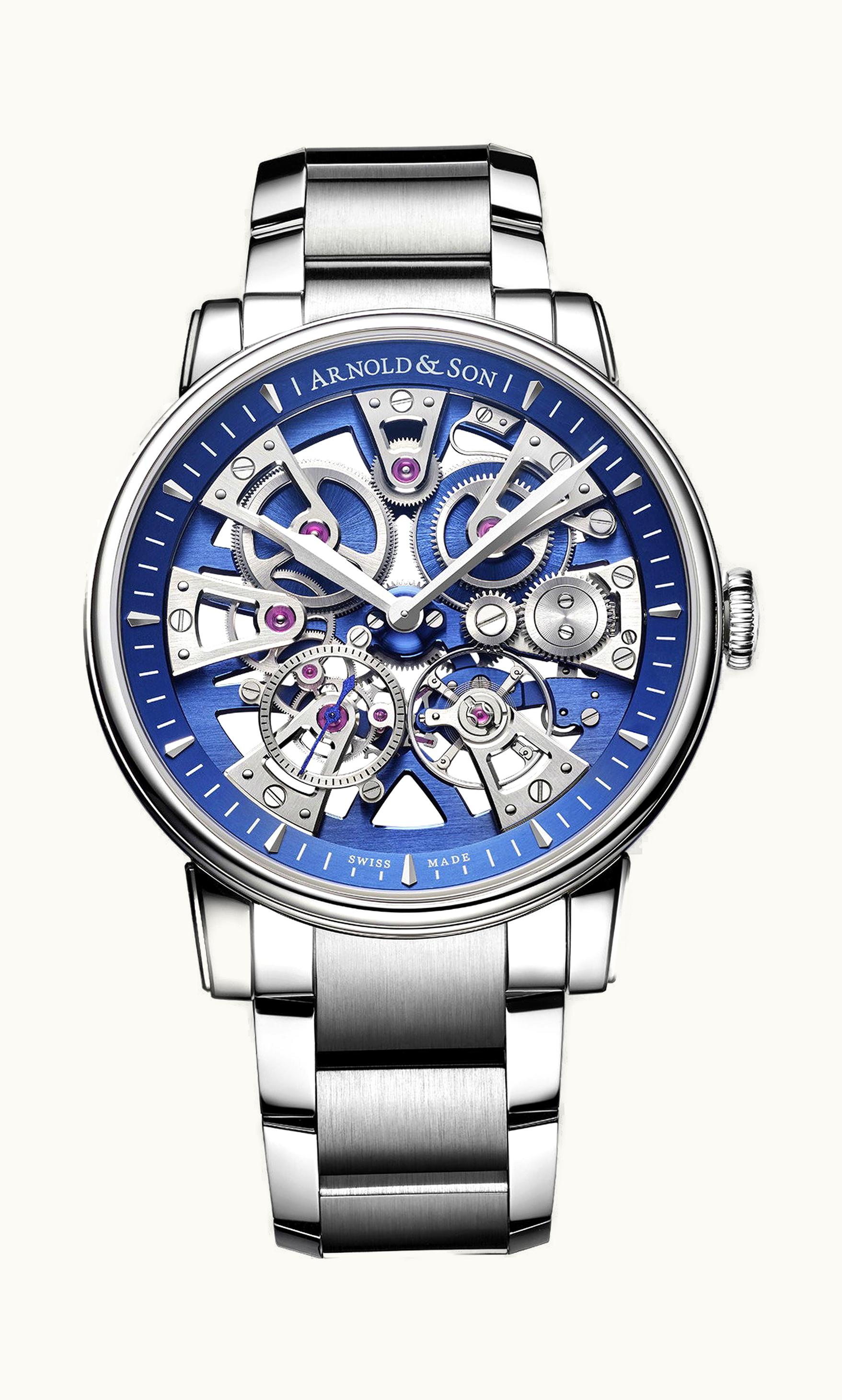 Arnold & Son Nebula 41.5 Steel Blue 41.5mm - Stainless Steel - Manual Winding 1NEAS.U02A.S134D