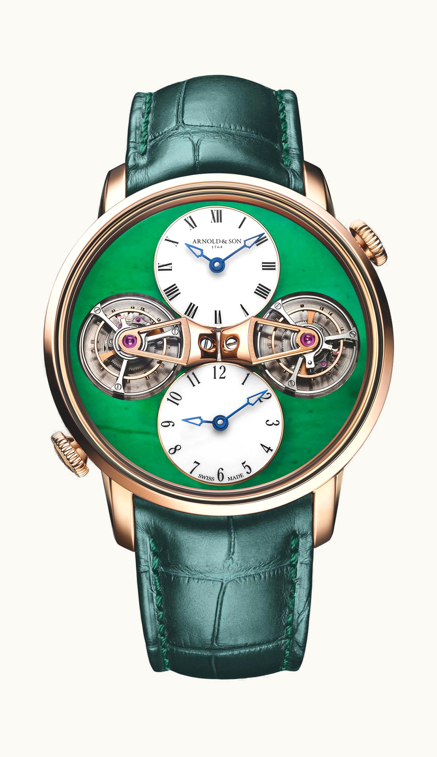 Arnold & Son Double Tourbillon Jade Red Gold 43.50mm - Red Gold - Manual Winding