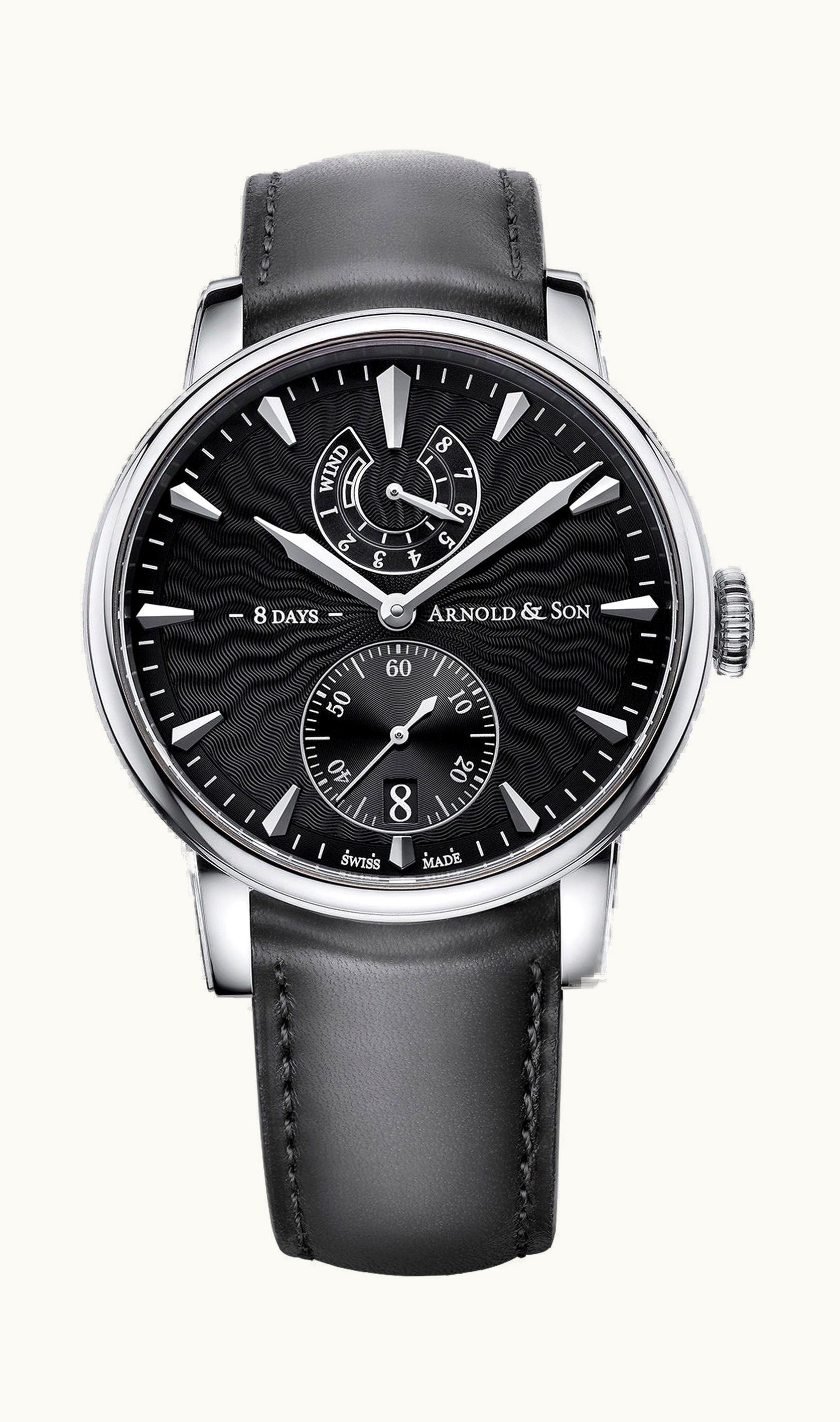 Arnold & Son Eight-Day Black 43mm - Stainless Steel - Manual Winding 1EDAS.B01A.D134S