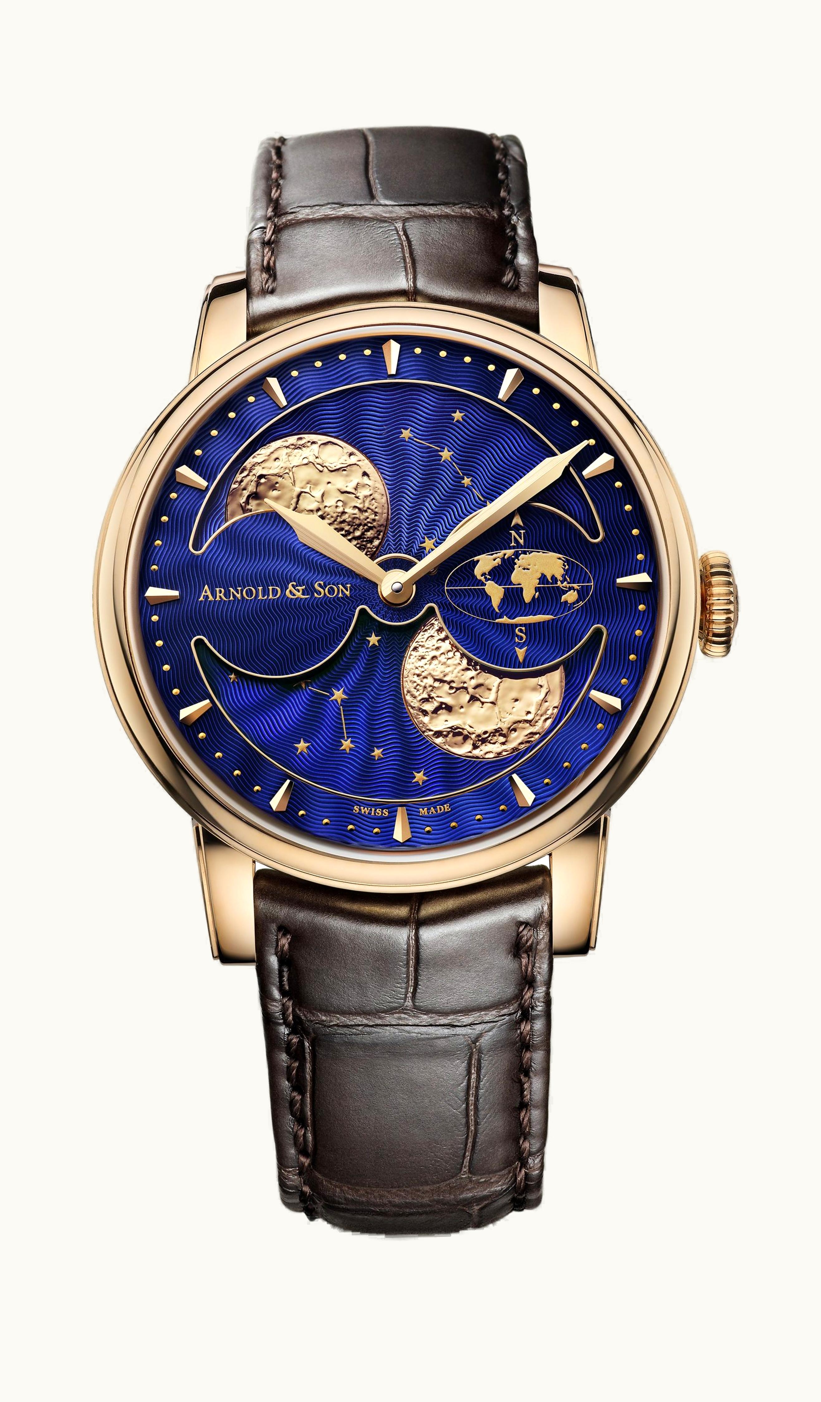 Arnold & Son Perpetual Double Hemisphere Moon 42mm - 18K Gold 5N - Manual Winding