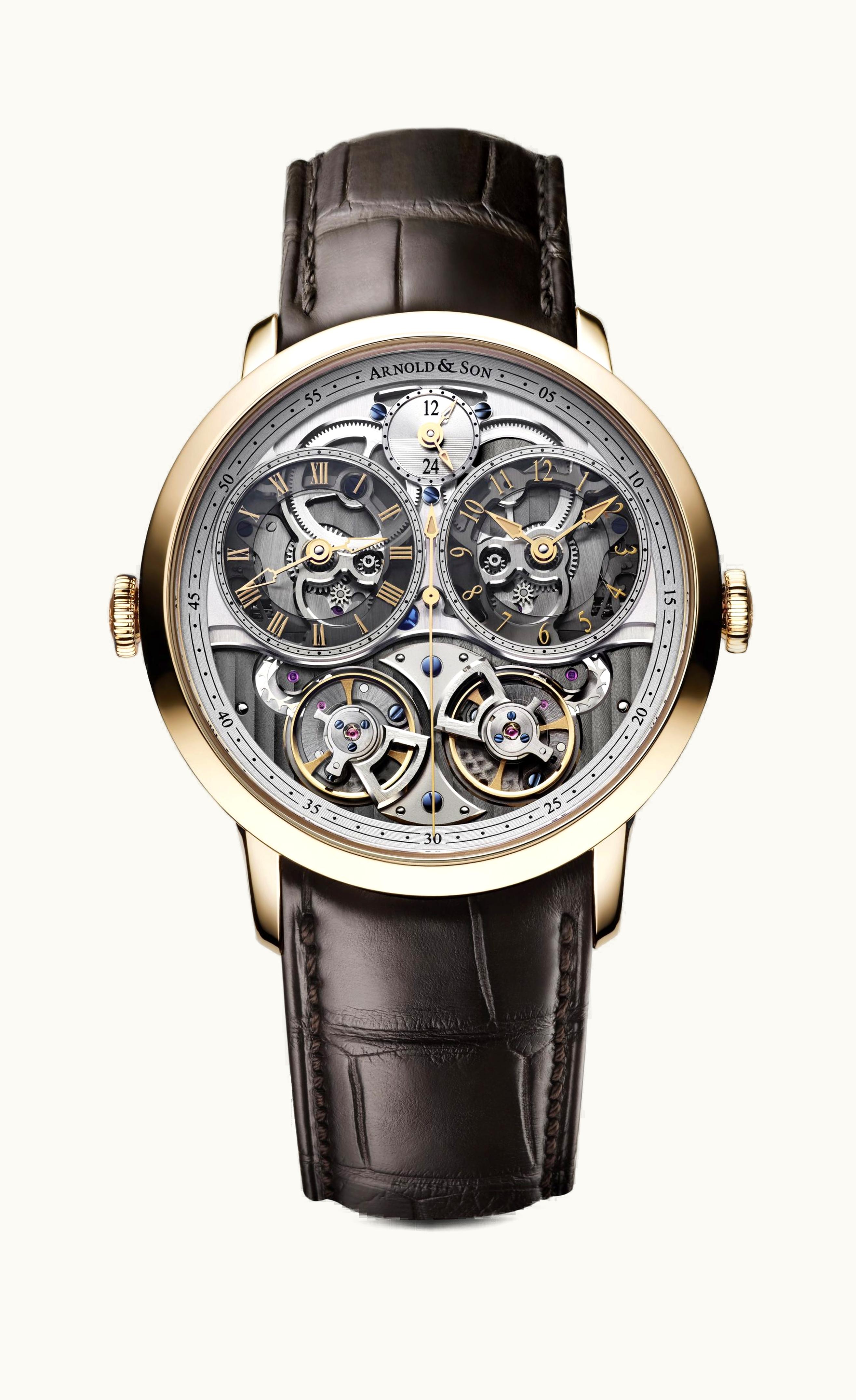 Arnold & Son DBG Skeleton 44mm - 18K Gold 5N - Manual Winding