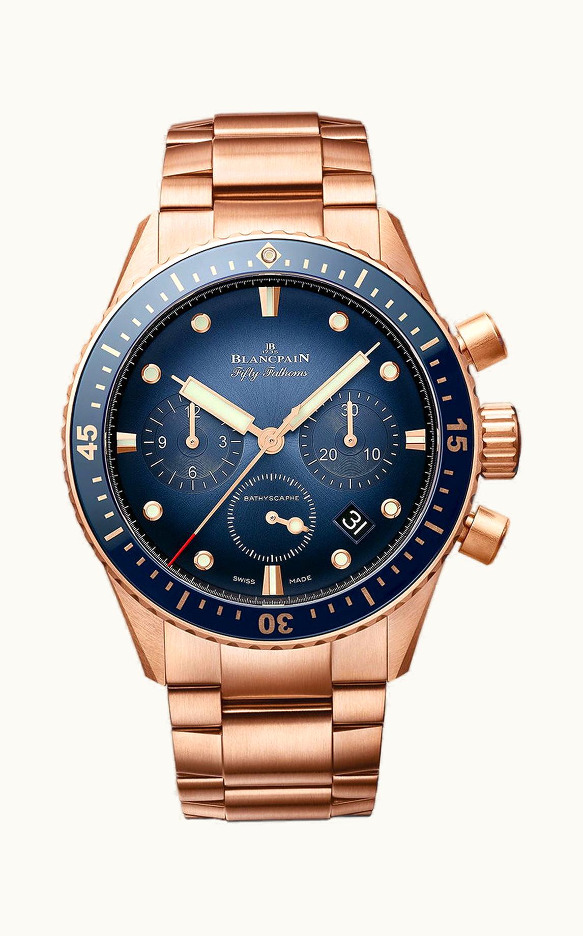 Blancpain Fifty Fathoms Bathyscaphe Chronographe Flyback 43mm - Red Gold - Automatic Winding