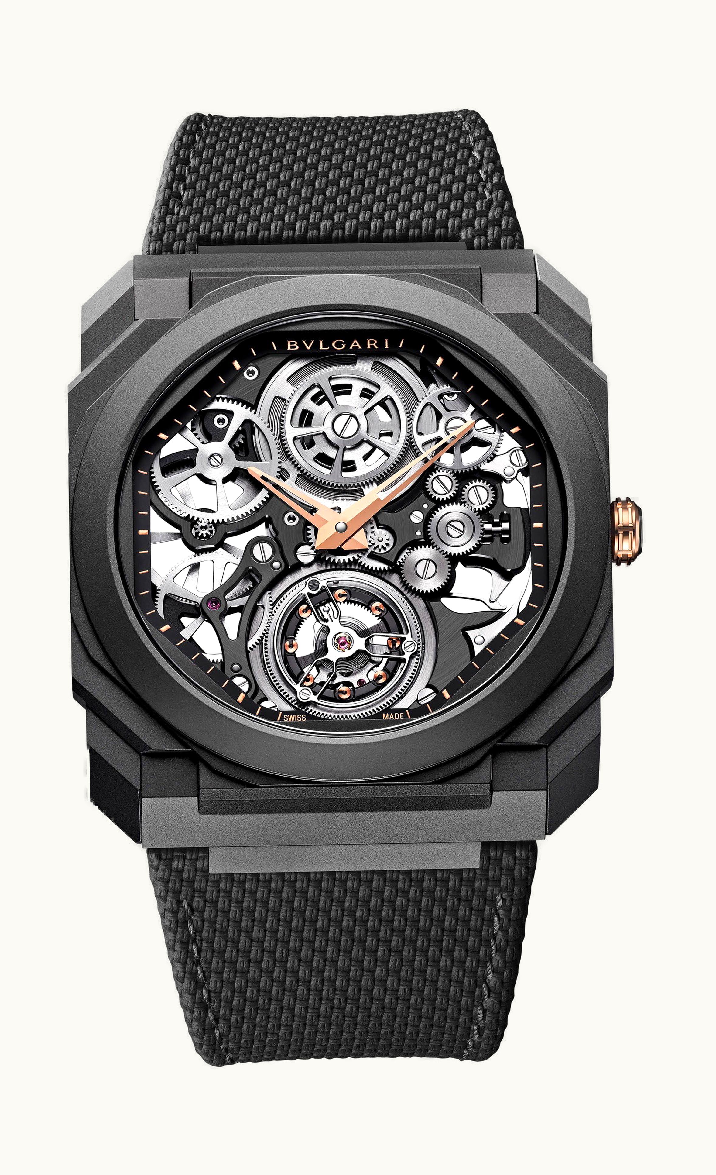 Bulgari Bvlgari Octo Finissimo Tourbillon Manual 40mm - Black DLC, Titanium - Manual Winding