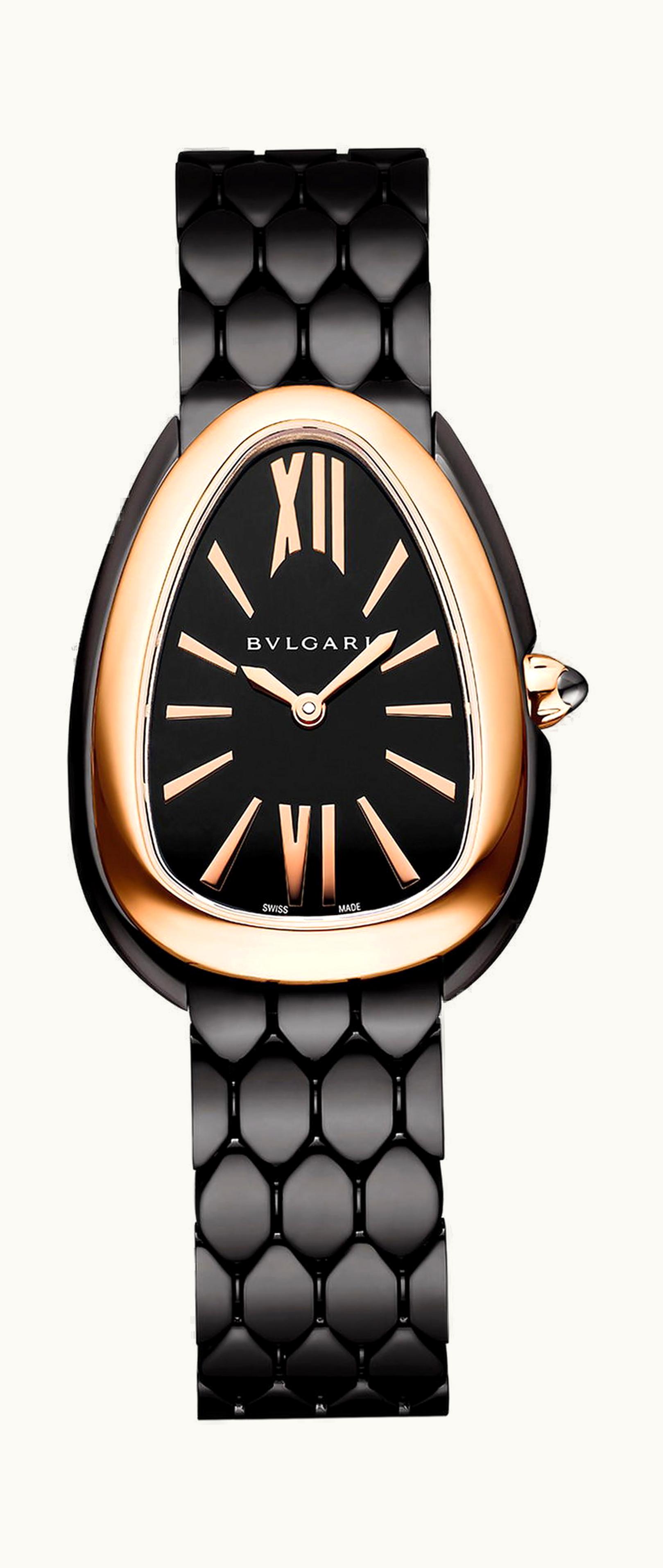 Bulgari Bvlgari Serpenti Seduttori 33mm - Black DLC, Stainless Steel, Two-Tone - Quartz