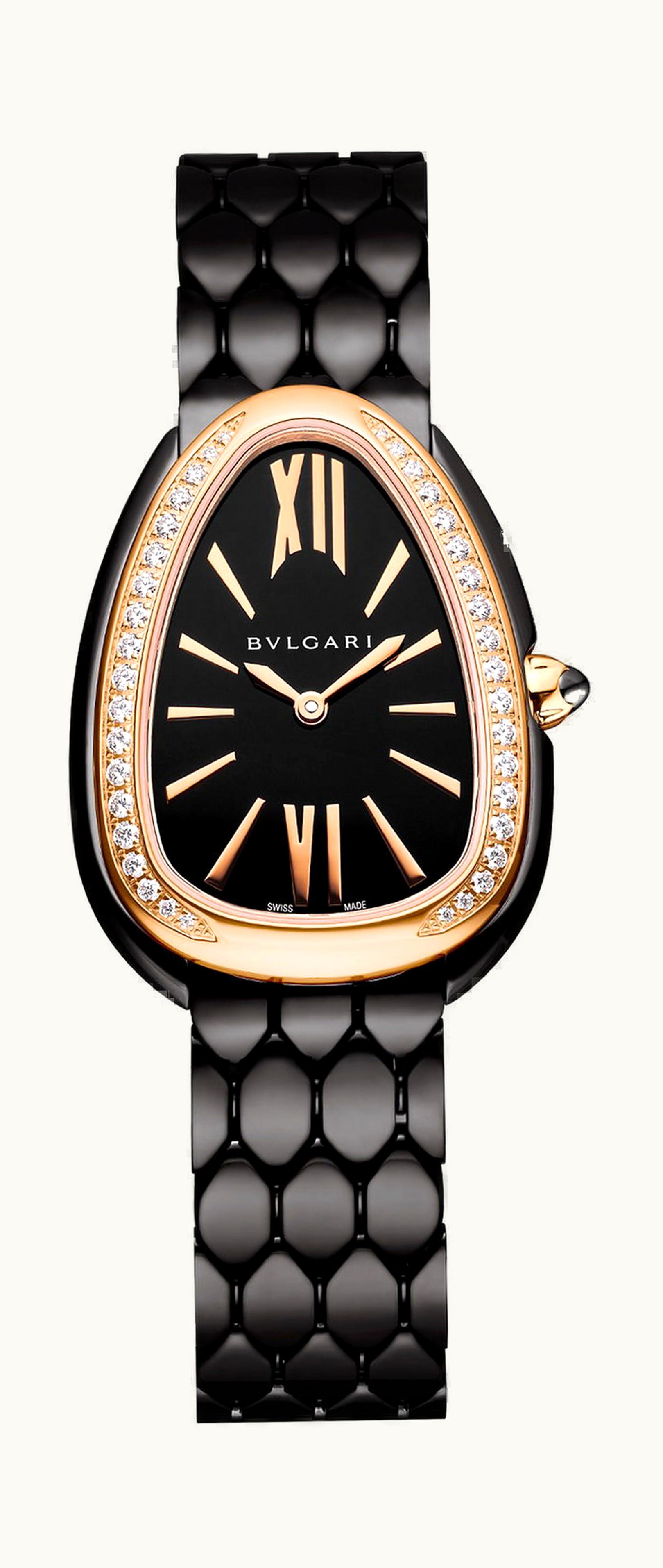 Bulgari Bvlgari Serpenti Seduttori 33mm - Black DLC, Stainless Steel, Two-Tone - Quartz