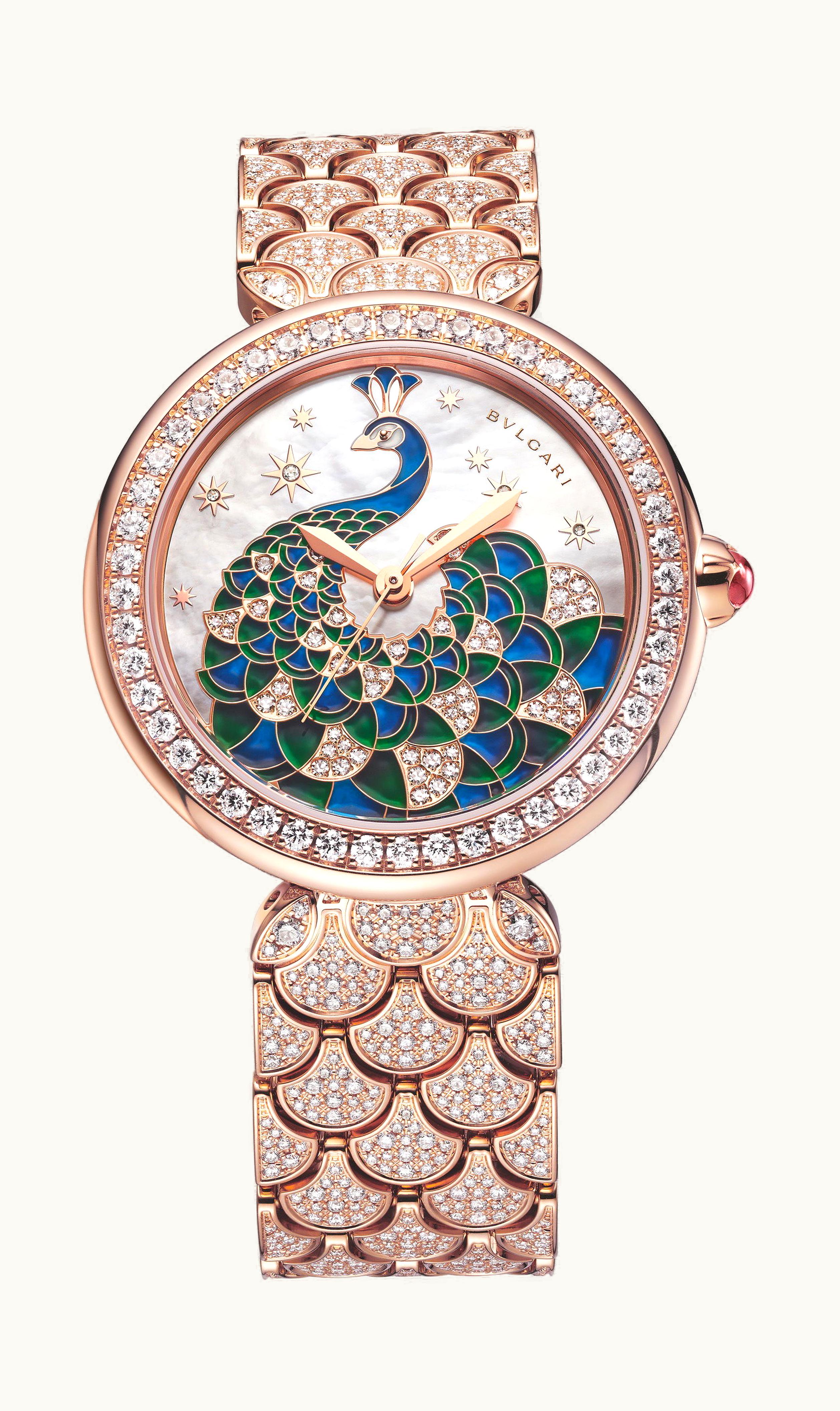 Bulgari Bvlgari Divas’ Dream Peacock Diamonds 37mm - Rose Gold - Automatic Winding