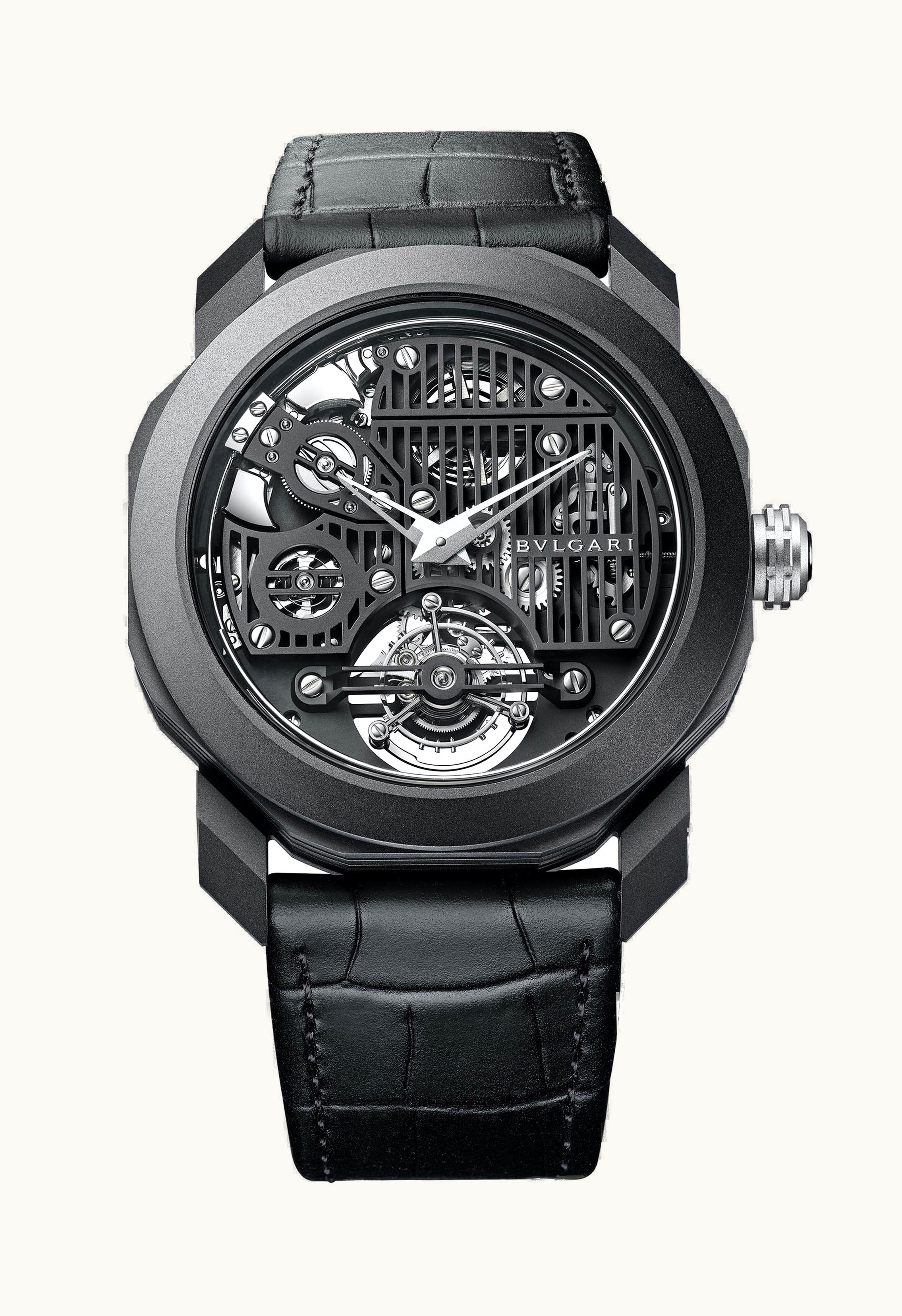 Bulgari Bvlgari Octo Roma Carillon Tourbillon 44mm - Black DLC, Titanium - Manual Winding