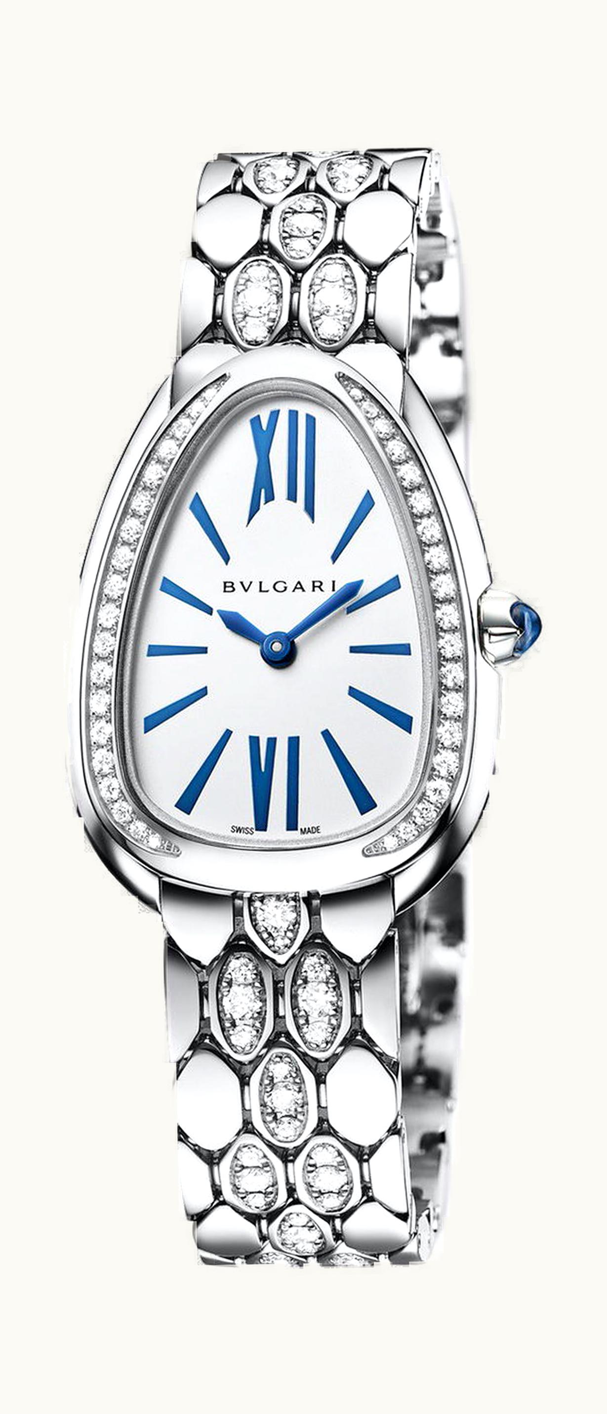 Bulgari Bvlgari Serpenti Seduttori White Gold Semi-Paved Bracelet 33mm - White Gold - Quartz