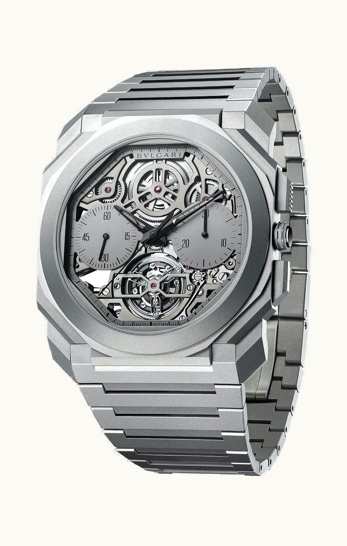 Bulgari Bvlgari Octo Finissimo Tourbillon Chronograph Skeleton Automatic 42mm - Titanium - Automatic Winding
