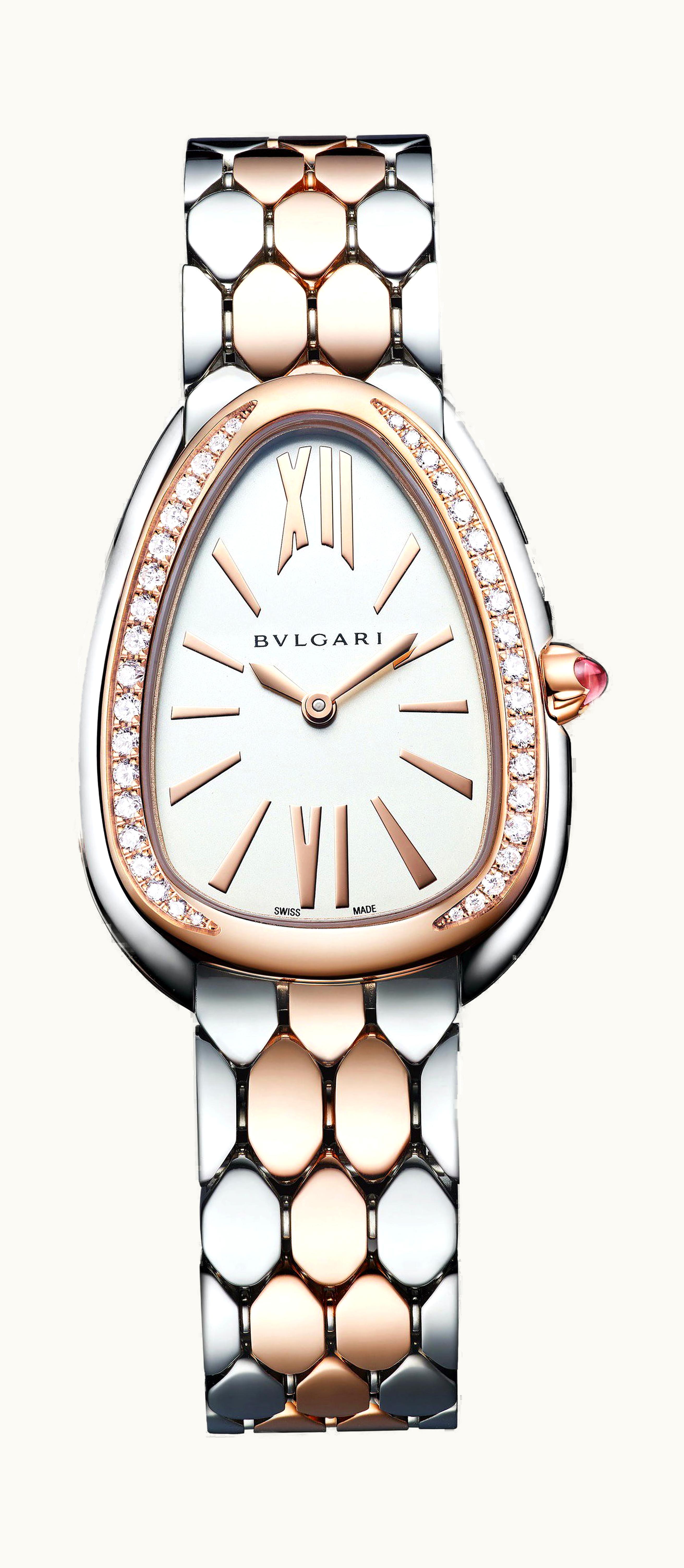 Bulgari Bvlgari Serpenti Seduttori Steel And Rose Gold With Diamonds 33mm - Two-Tone - Quartz