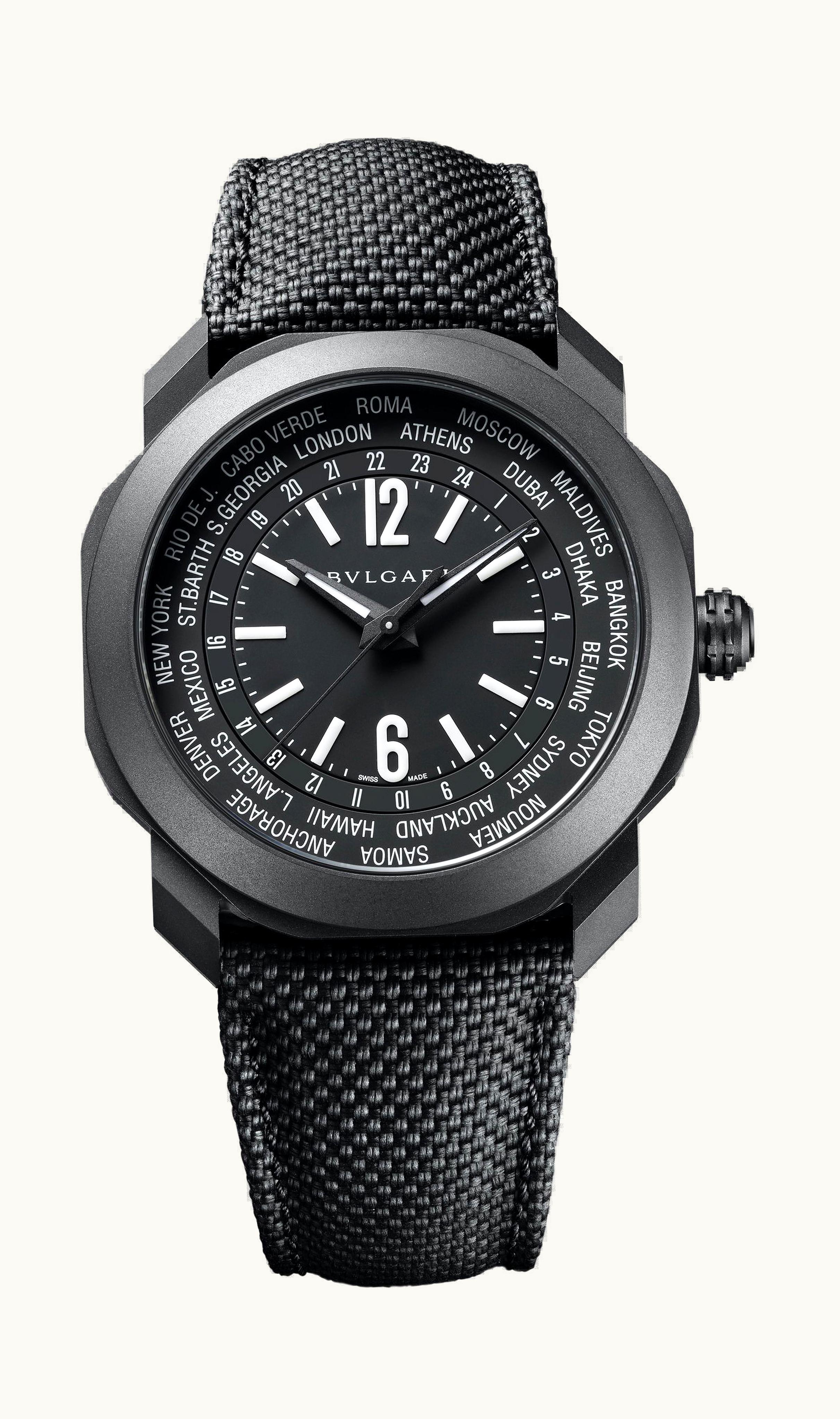 Bulgari Bvlgari Octo Roma Worldtimer Steel D.L.C. 41mm - Black DLC, Stainless Steel - Automatic Winding