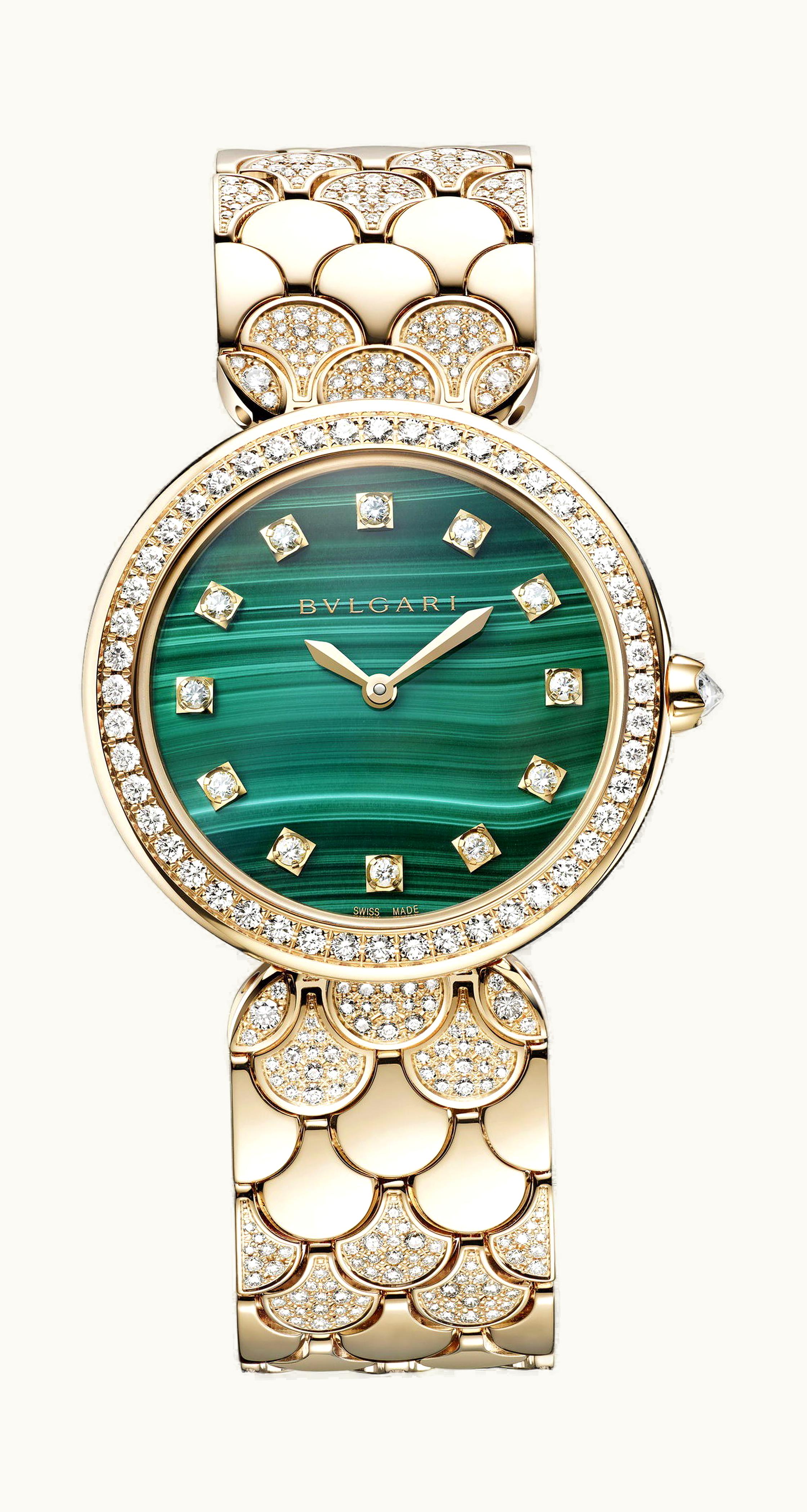 Bulgari Bvlgari Divas’ Dream Malachite 33mm - Rose Gold - Quartz
