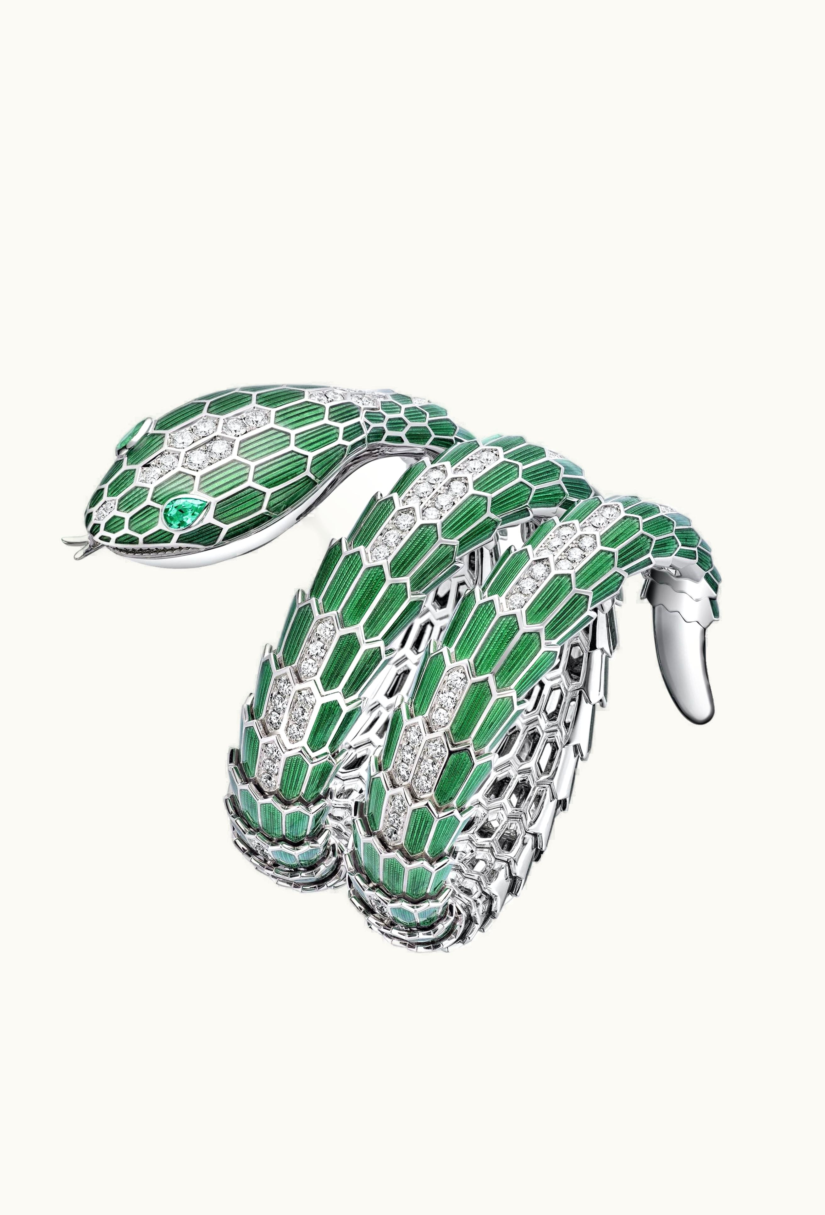Bulgari Bvlgari Serpenti Misteriosi High Jewellery 40mm - White Gold - Manual Winding