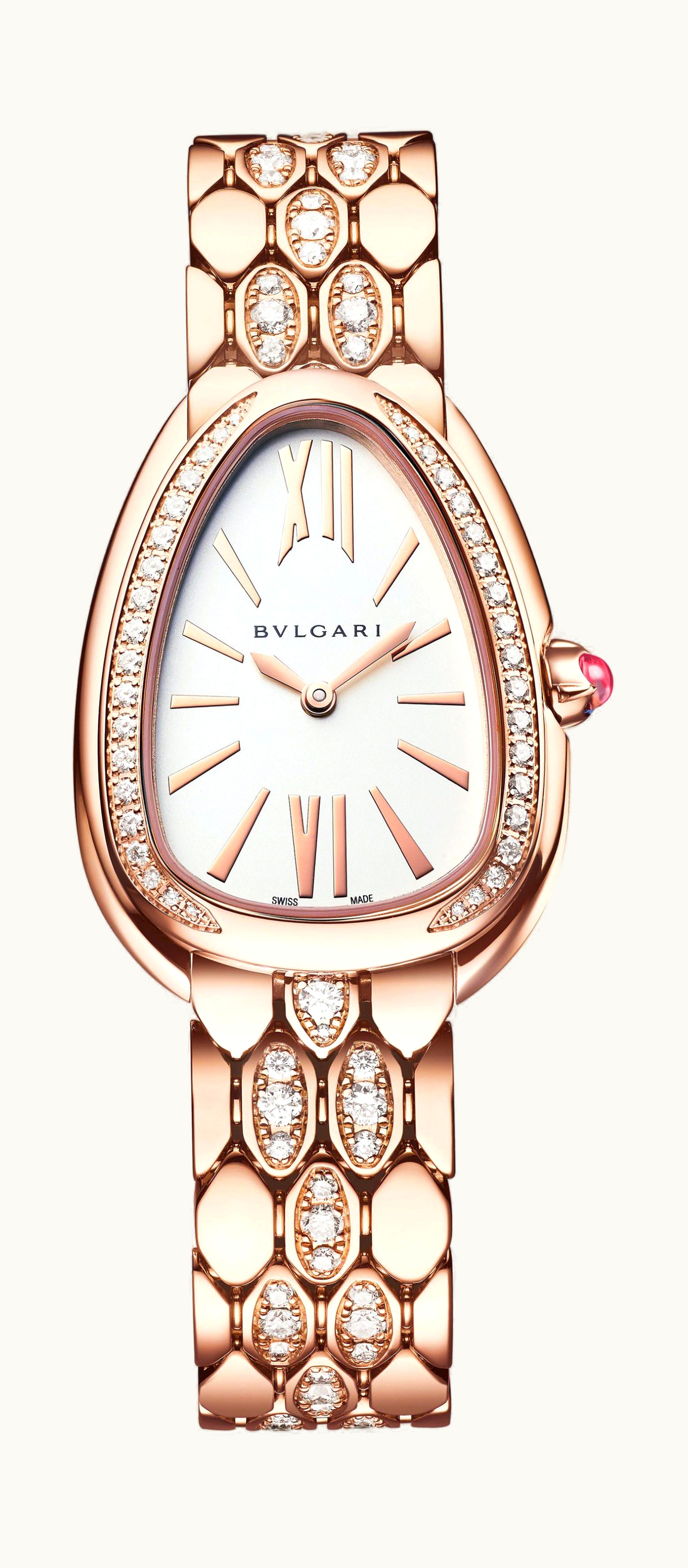 Bulgari Bvlgari Serpenti Seduttori Rose Gold Semi-Paved Bracelet 33mm - Rose Gold - Quartz