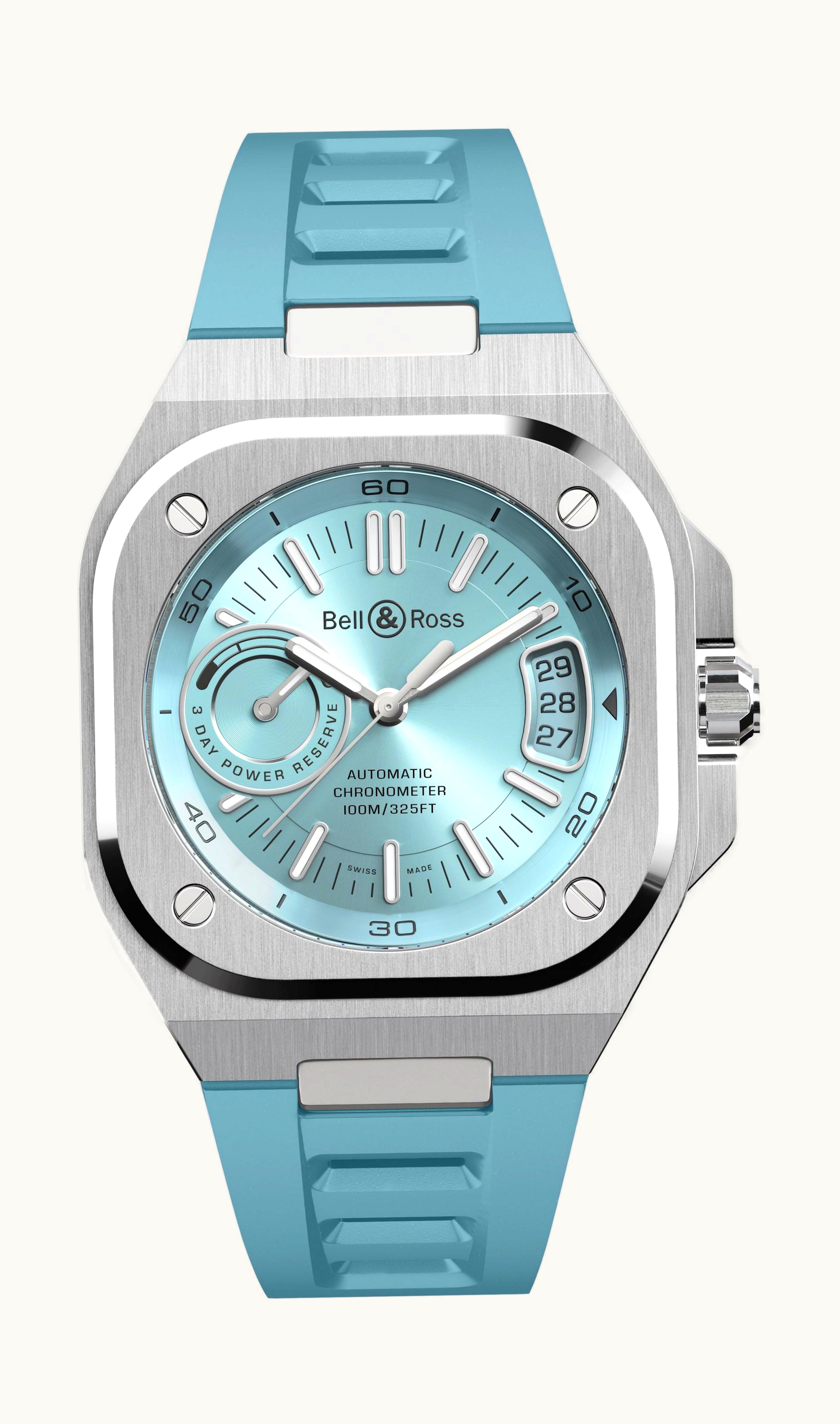 Bell & Ross BR-X5 Ice Blue Steel 41 x 41mm - Stainless Steel - Automatic Winding