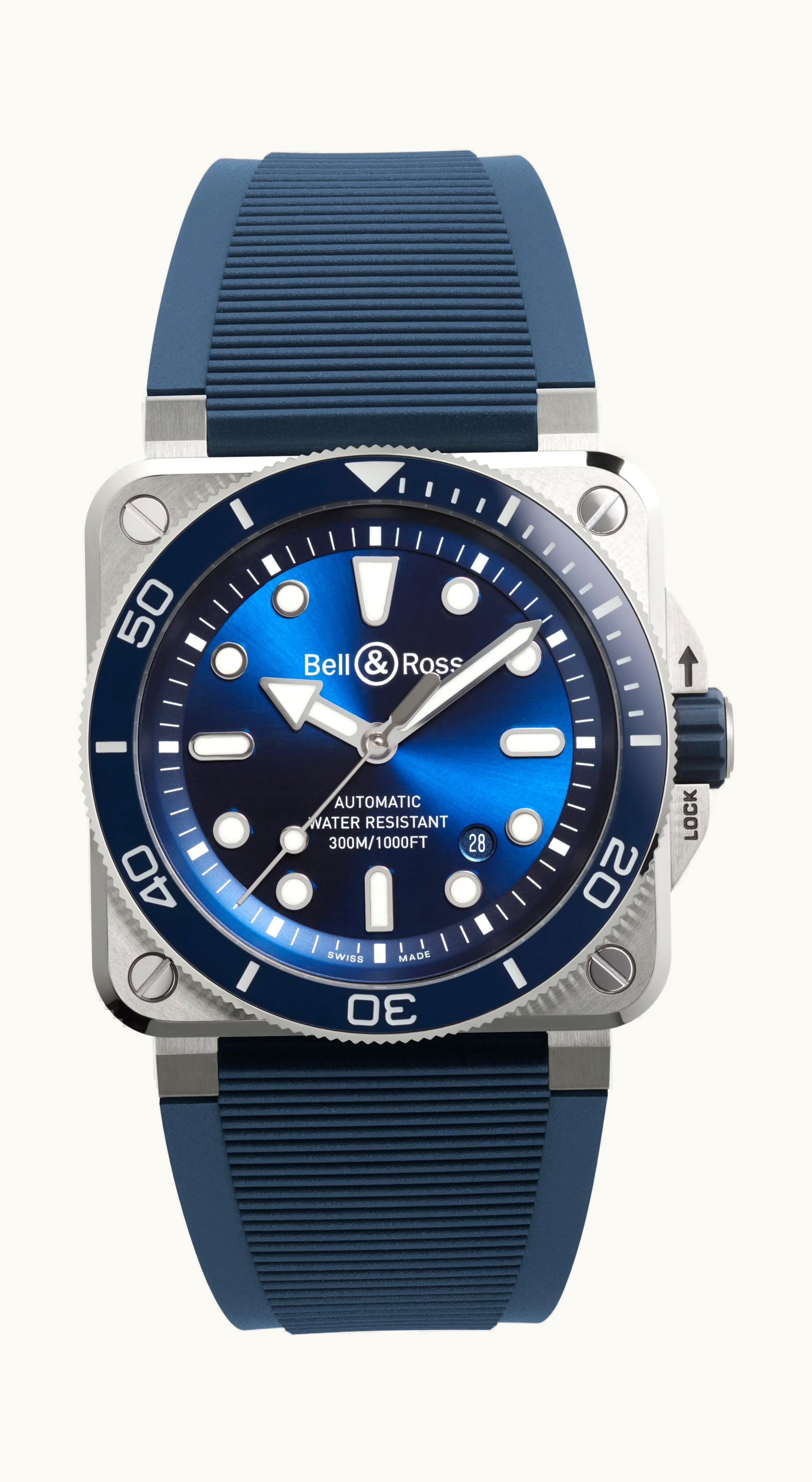 Bell & Ross BR 03 Diver Blue Steel 42 x 42mm - Stainless Steel - Automatic Winding