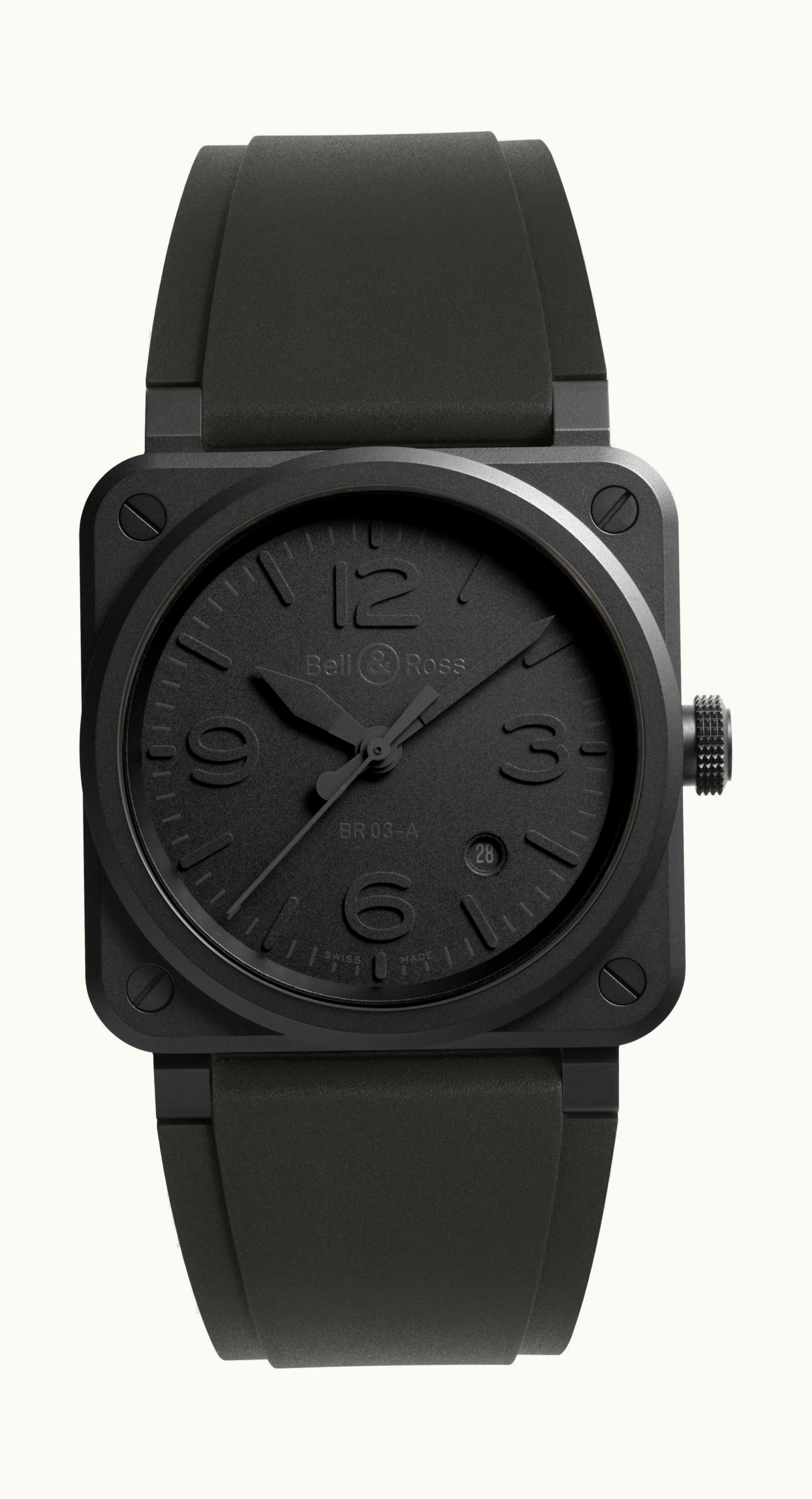 Bell & Ross BR 03 Phantom 41 x 41mm - Black Ceramic - Automatic Winding