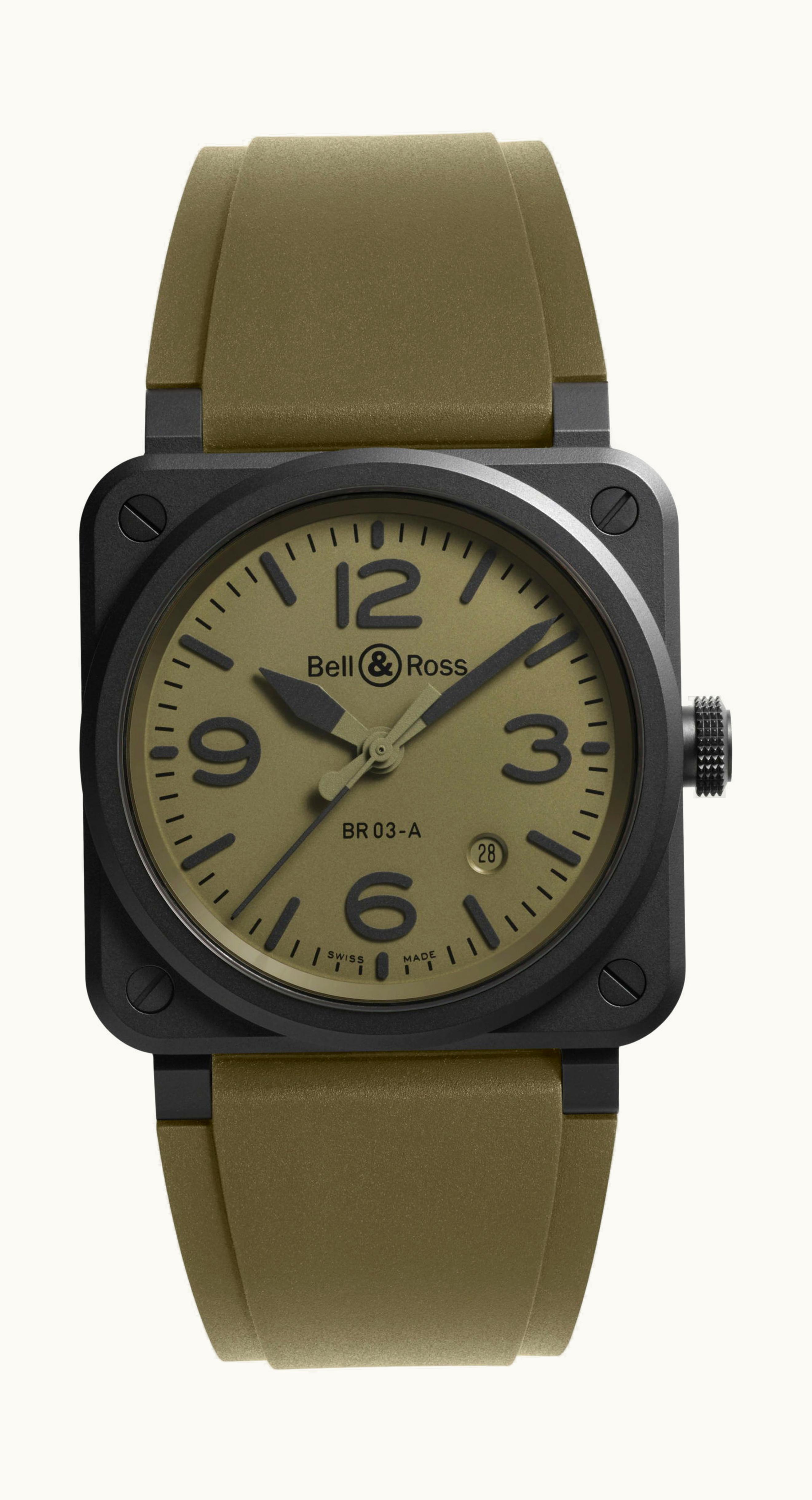 Bell & Ross BR 03 Military Ceramic 41 x 41mm - Black Ceramic - Automatic Winding