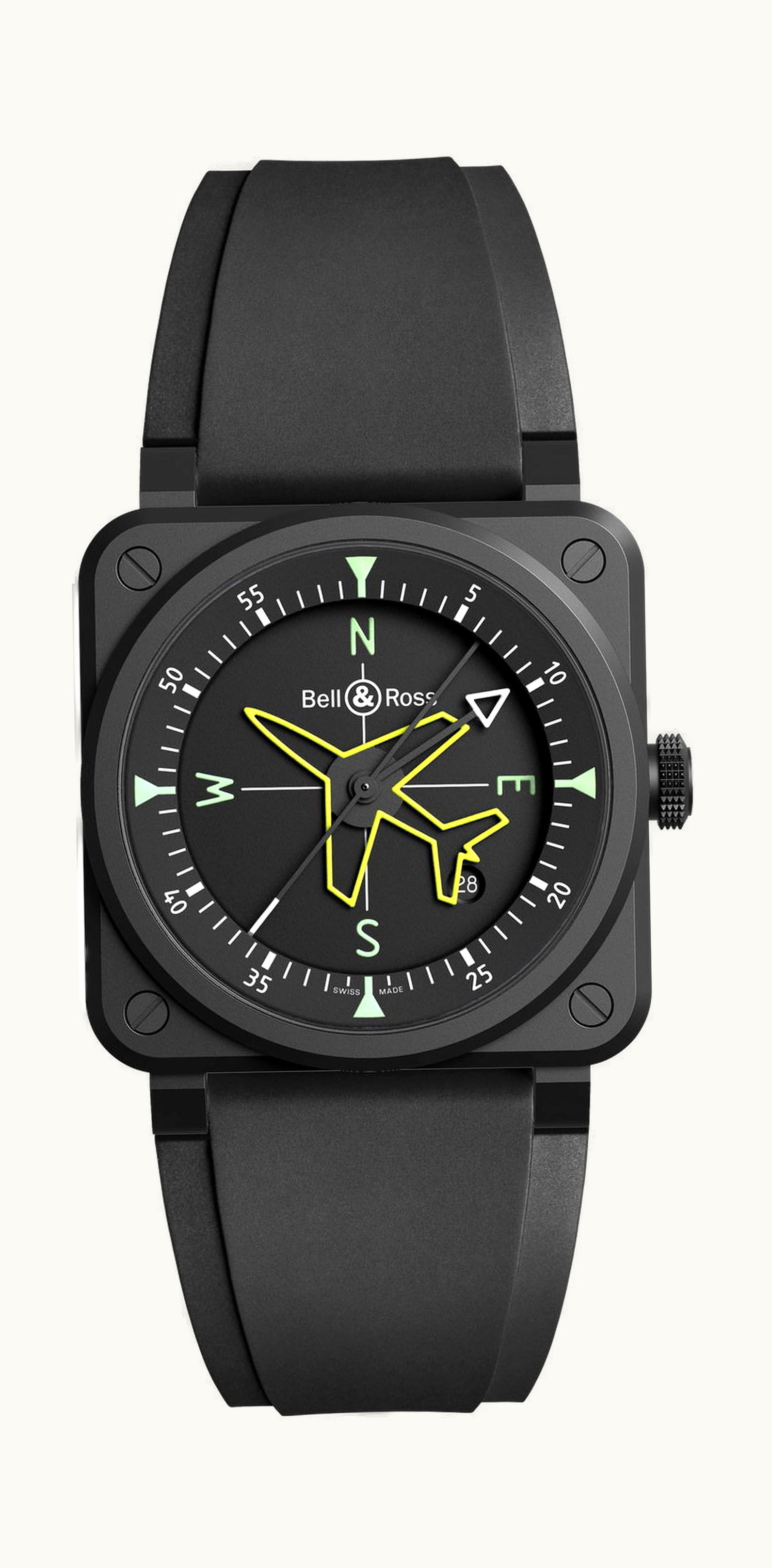 Bell & Ross BR 03 Gyrocompass 41 x 41mm - Black Ceramic - Automatic Winding