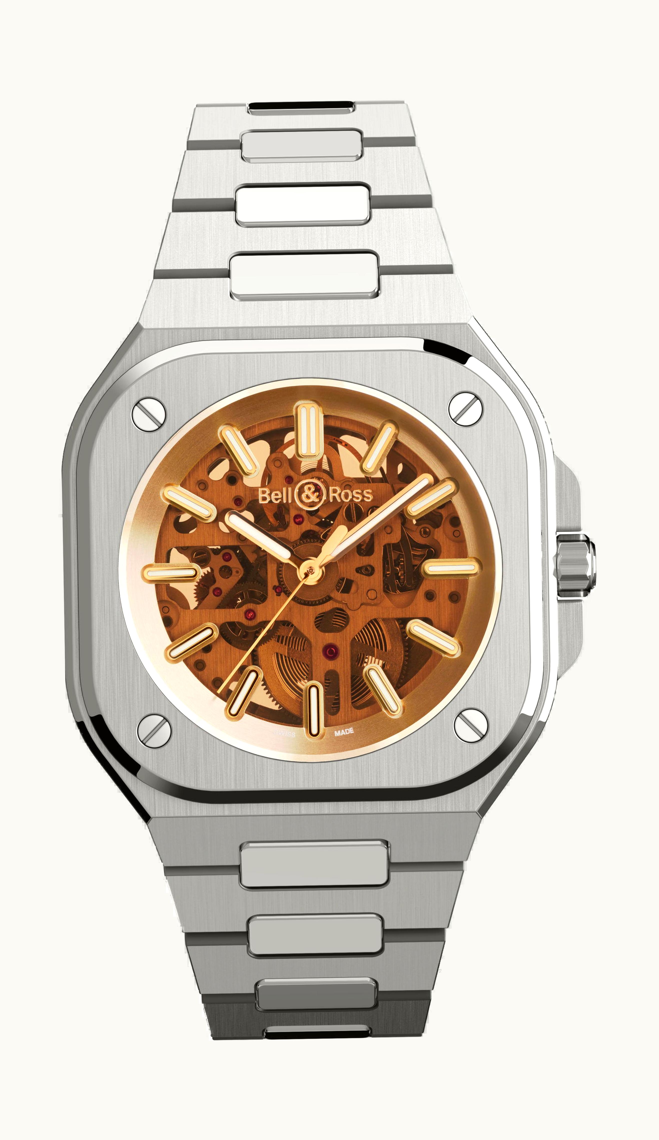 Bell & Ross BR 05 Skeleton Gold 40mm - Stainless Steel - Automatic Winding