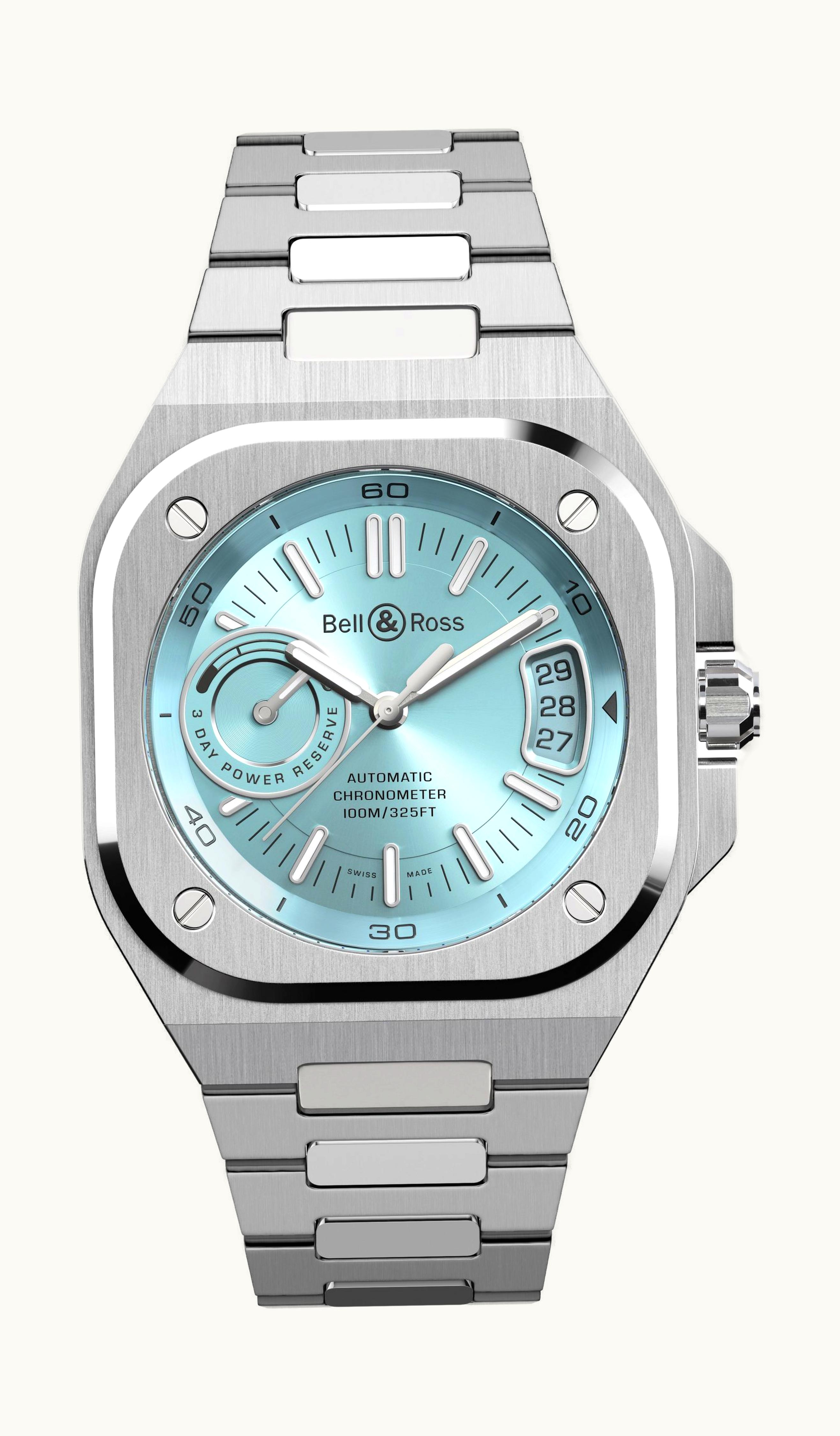 Bell & Ross BR-X5 Ice Blue Steel 41 x 41mm - Stainless Steel - Automatic Winding