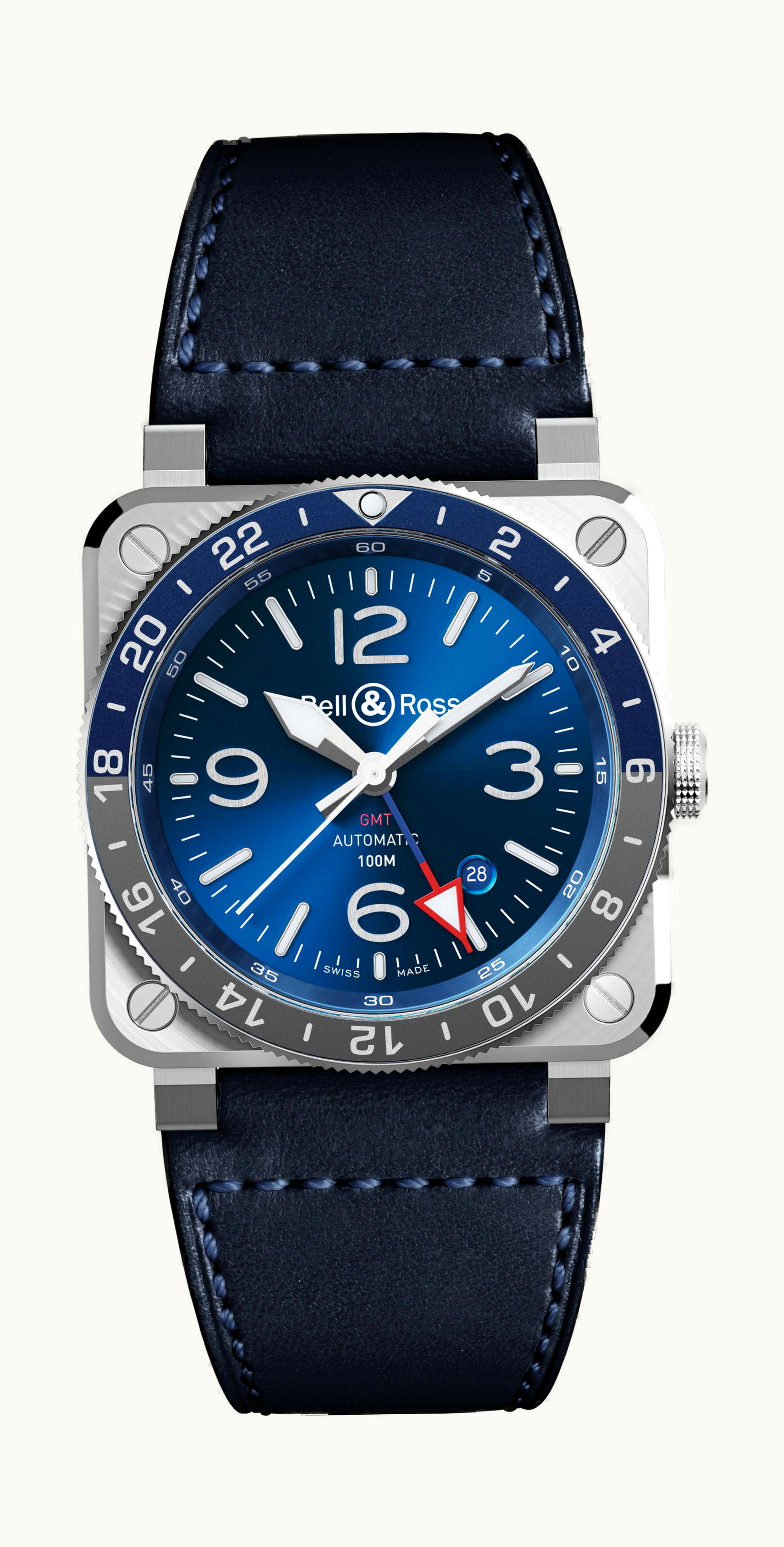 Bell & Ross BR 03-93 GMT Blue 42 x 42mm - Stainless Steel - Automatic Winding