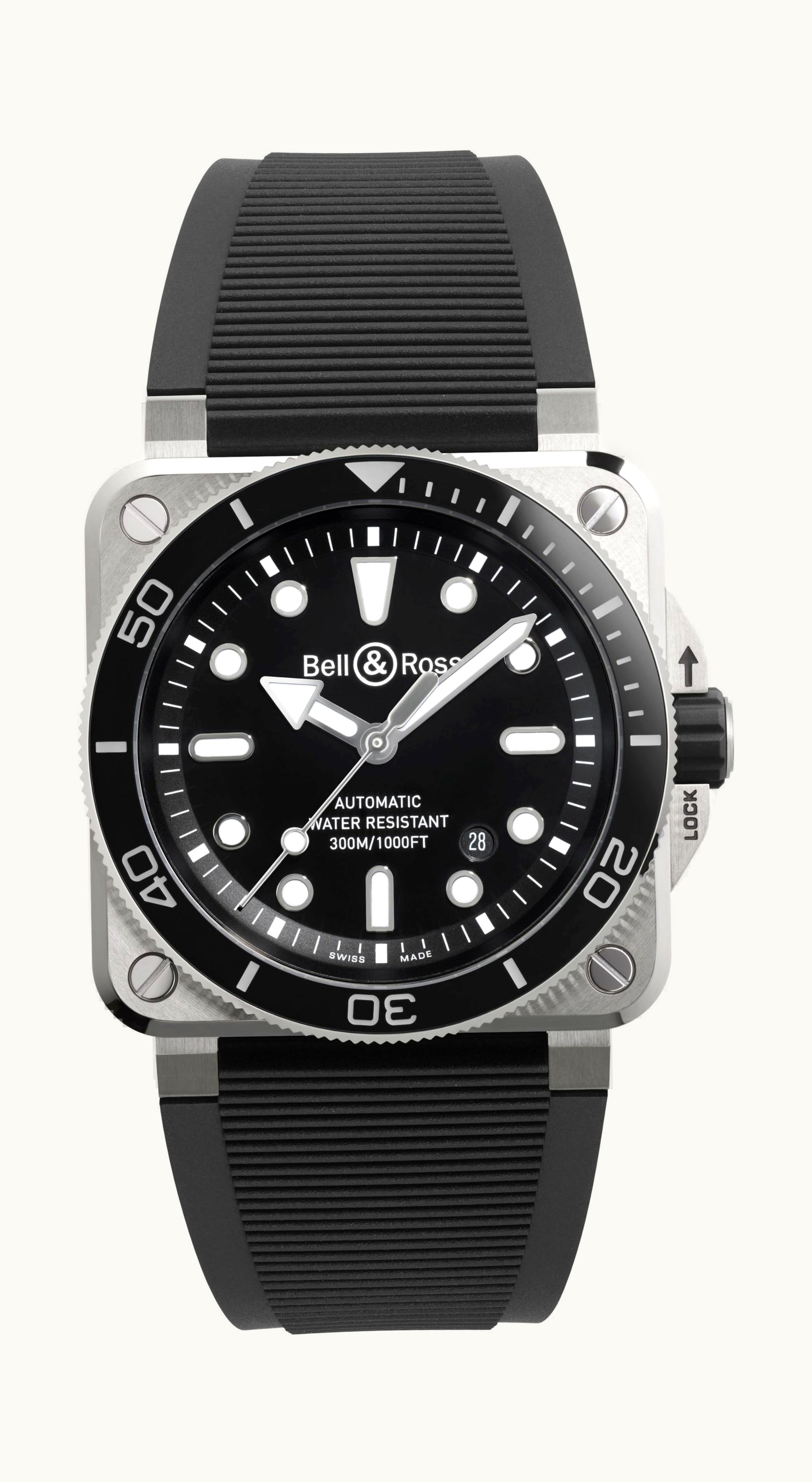 Bell & Ross BR 03 Diver Black Steel 42 x 42mm - Stainless Steel - Automatic Winding