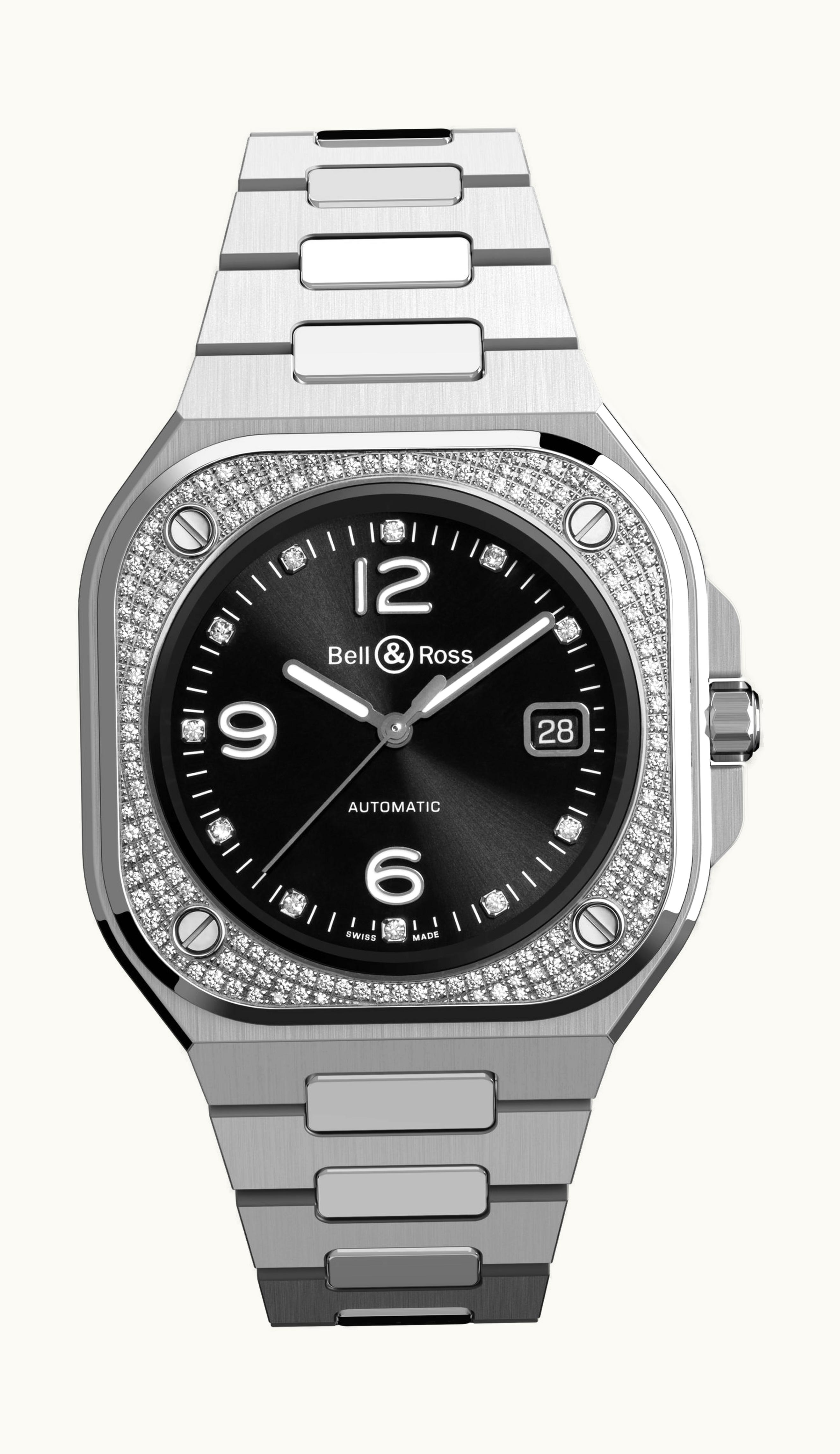 Bell & Ross BR 05 Diamond 40mm - Stainless Steel - Automatic Winding