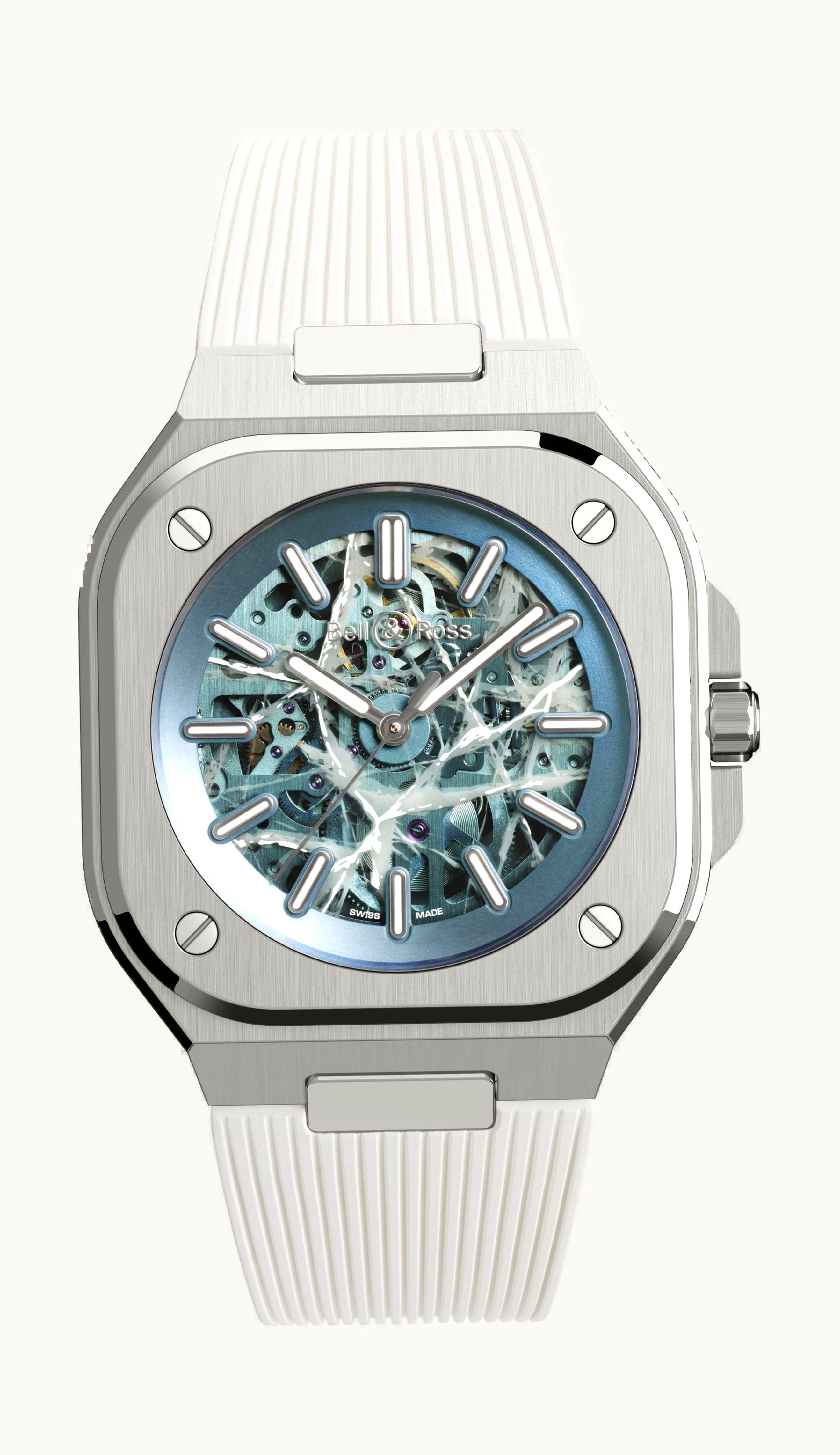 Bell & Ross BR 05 Skeleton Arctic Blue 40mm - Stainless Steel - Automatic Winding