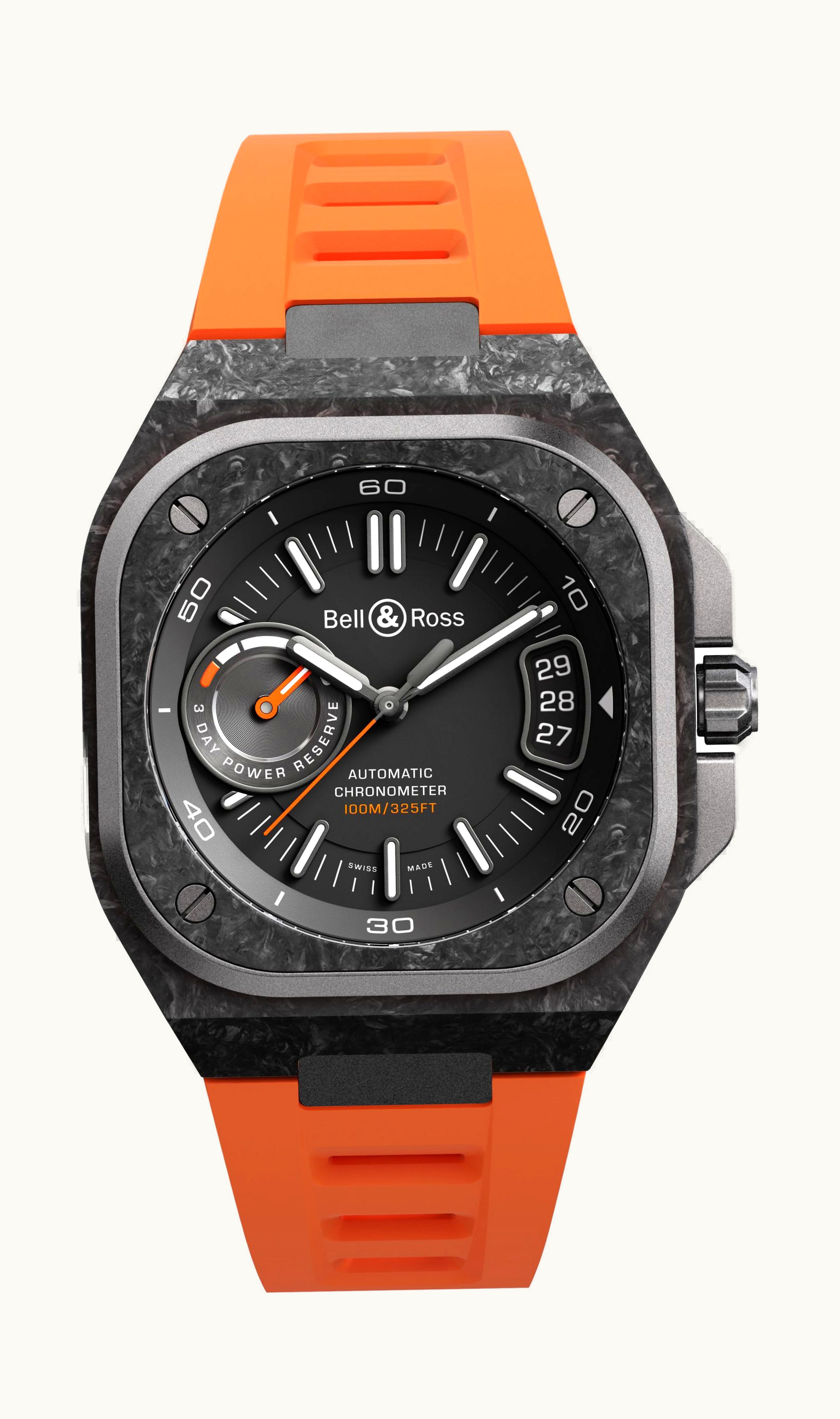 Bell & Ross BR-X5 Carbon Orange 41 x 41mm - Carbon - Automatic Winding