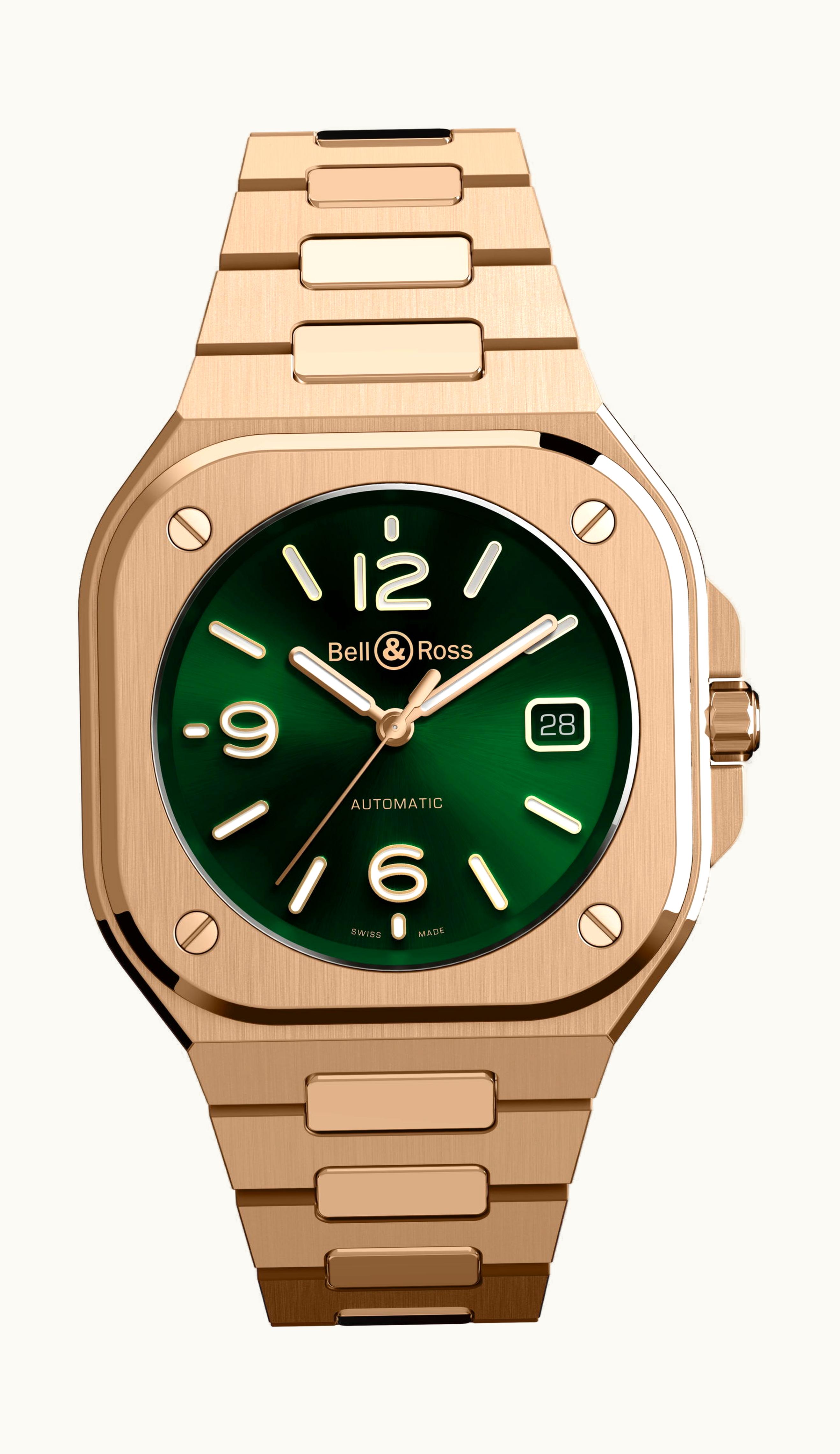 Bell & Ross BR 05 Green Gold 40 x 40mm - Rose Gold - Automatic Winding