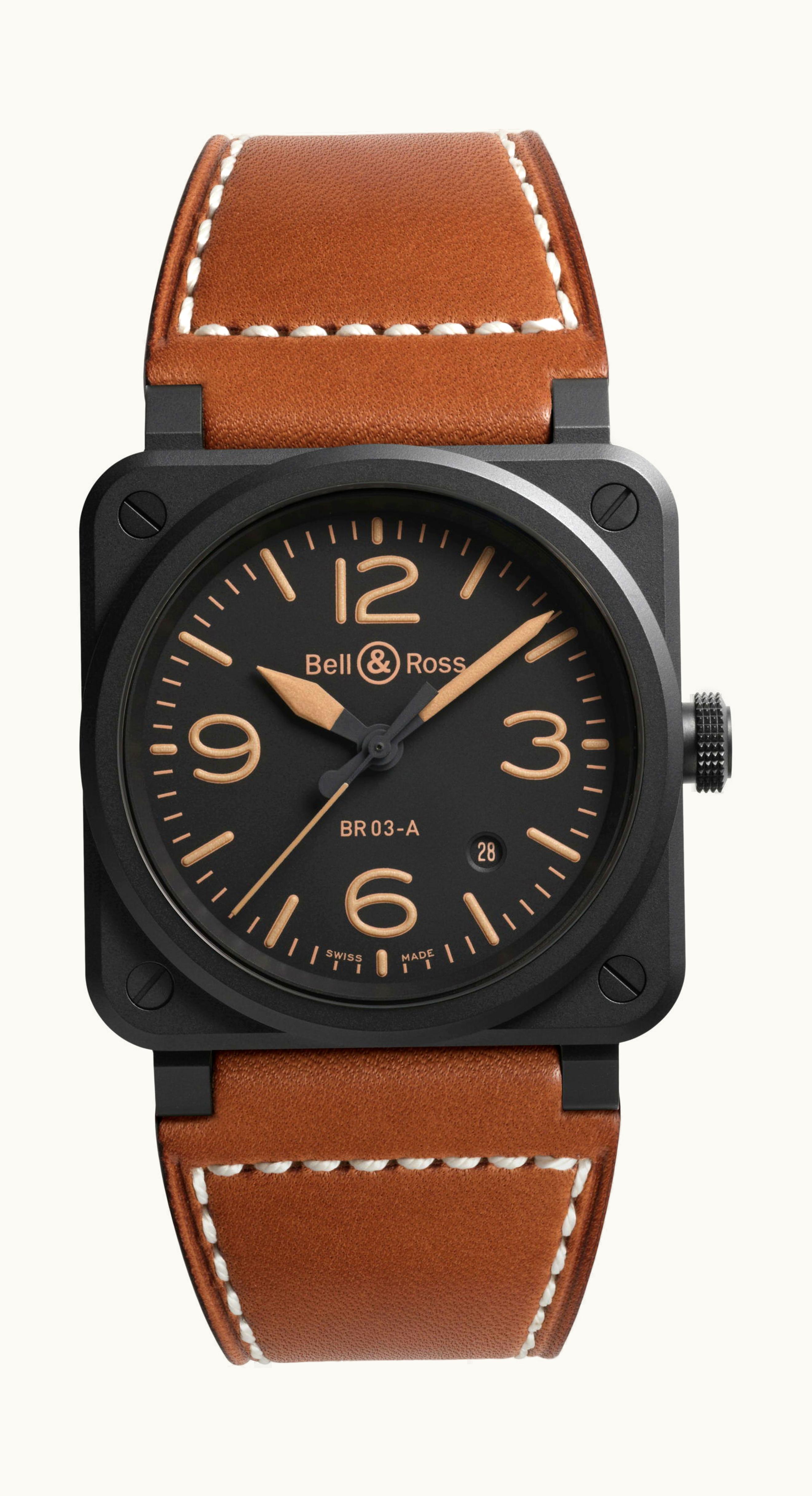 Bell & Ross BR 03 Heritage 41 x 41mm - Black Ceramic - Automatic Winding