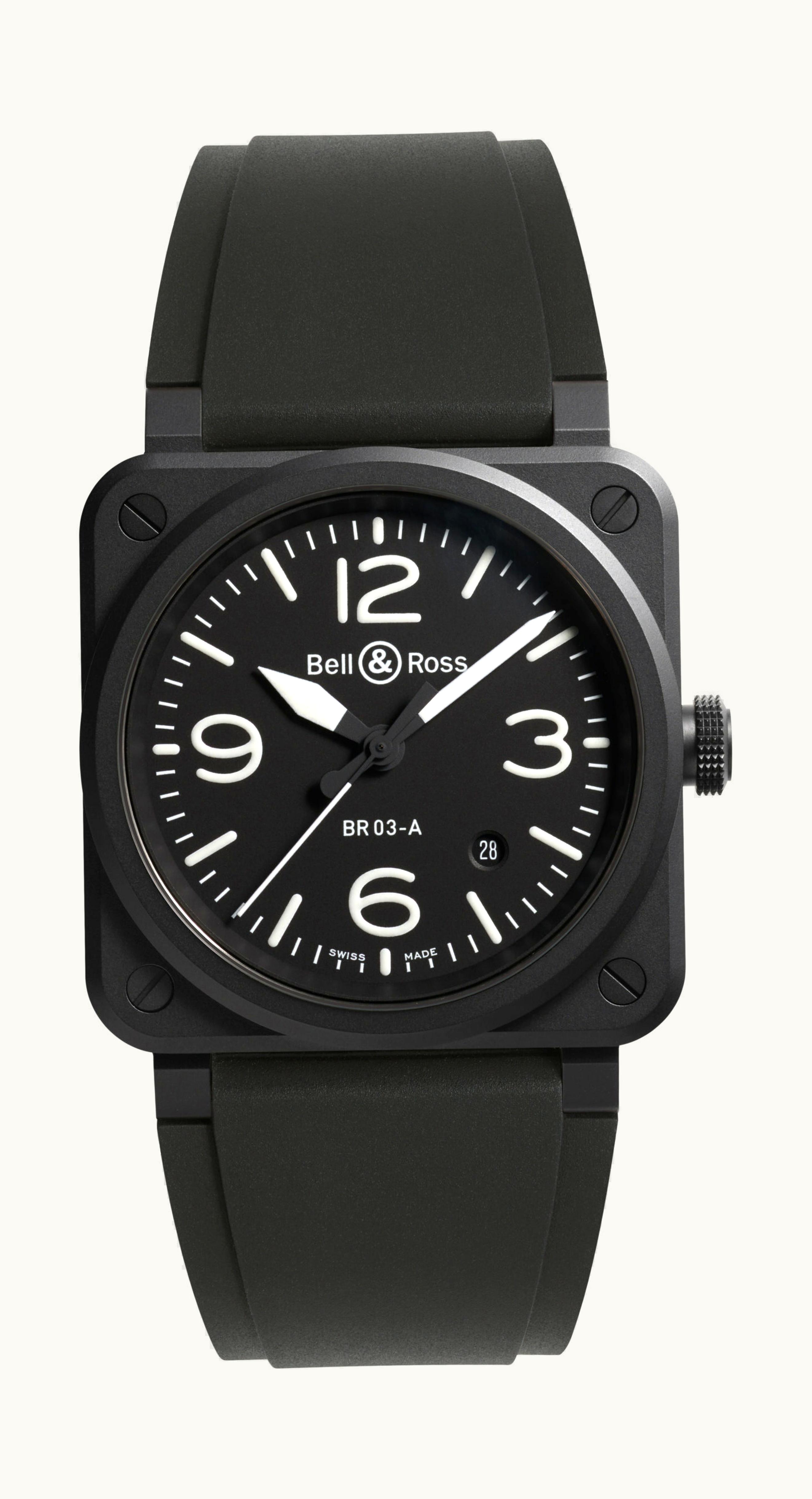 Bell & Ross BR 03 Black Matte 41 x 41mm - Black Ceramic - Automatic Winding