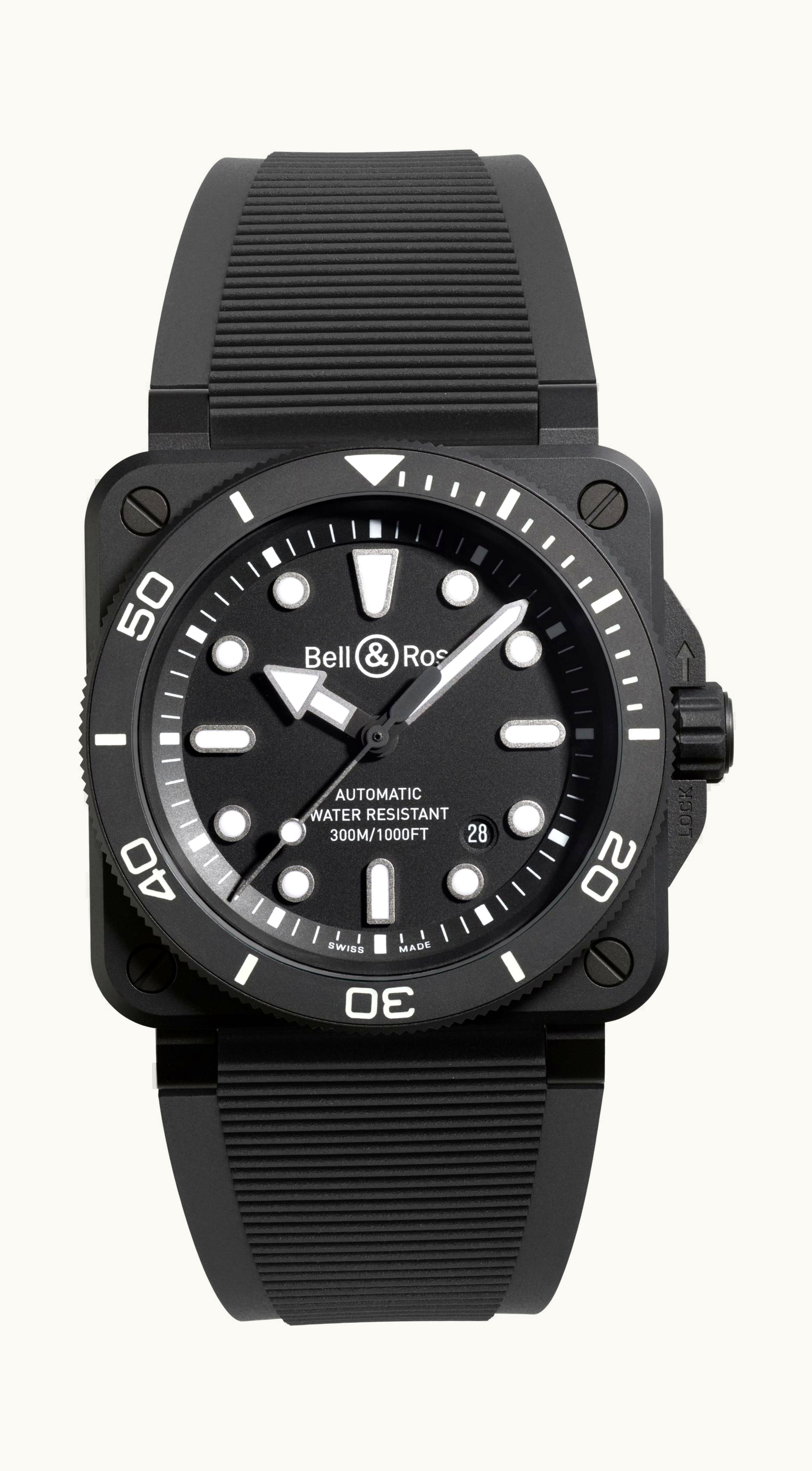 Bell & Ross BR 03 Diver Black Matte Ceramic 42 x 42mm - Black Ceramic - Automatic Winding