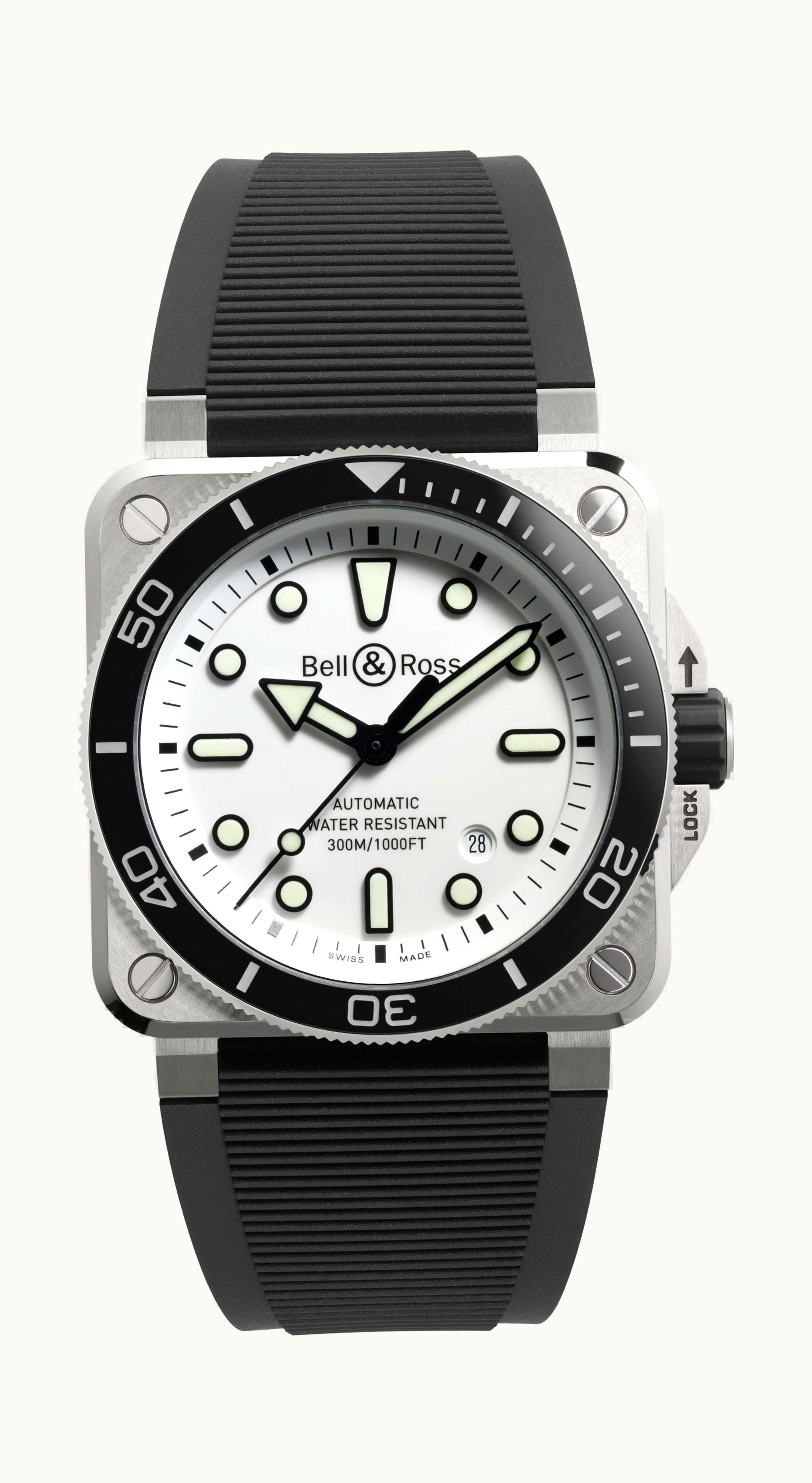 Bell & Ross BR 03 Diver White Steel 42 x 42mm - Stainless Steel - Automatic Winding