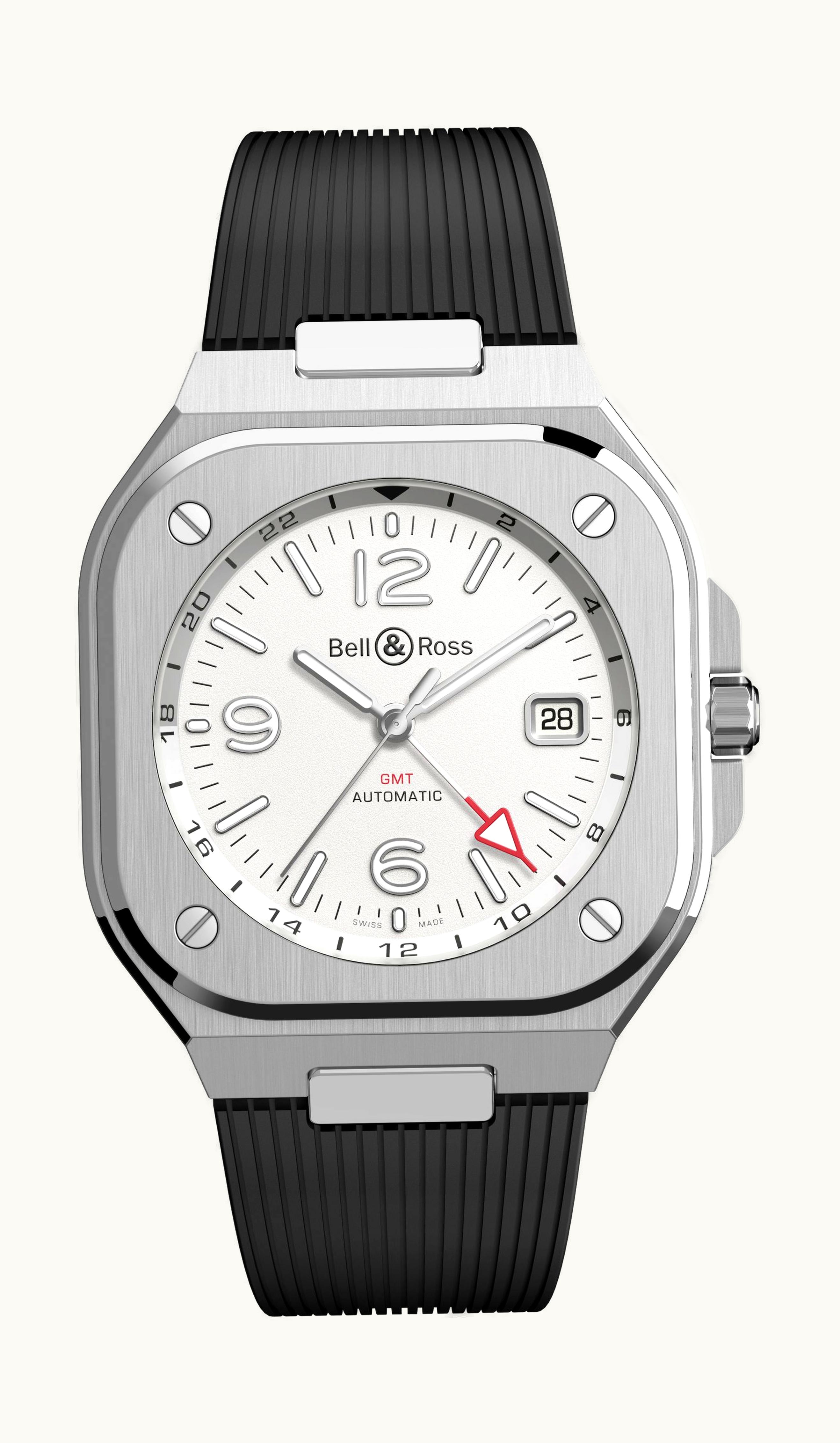 Bell & Ross BR 05 GMT White 41mm - Stainless Steel - Automatic Winding