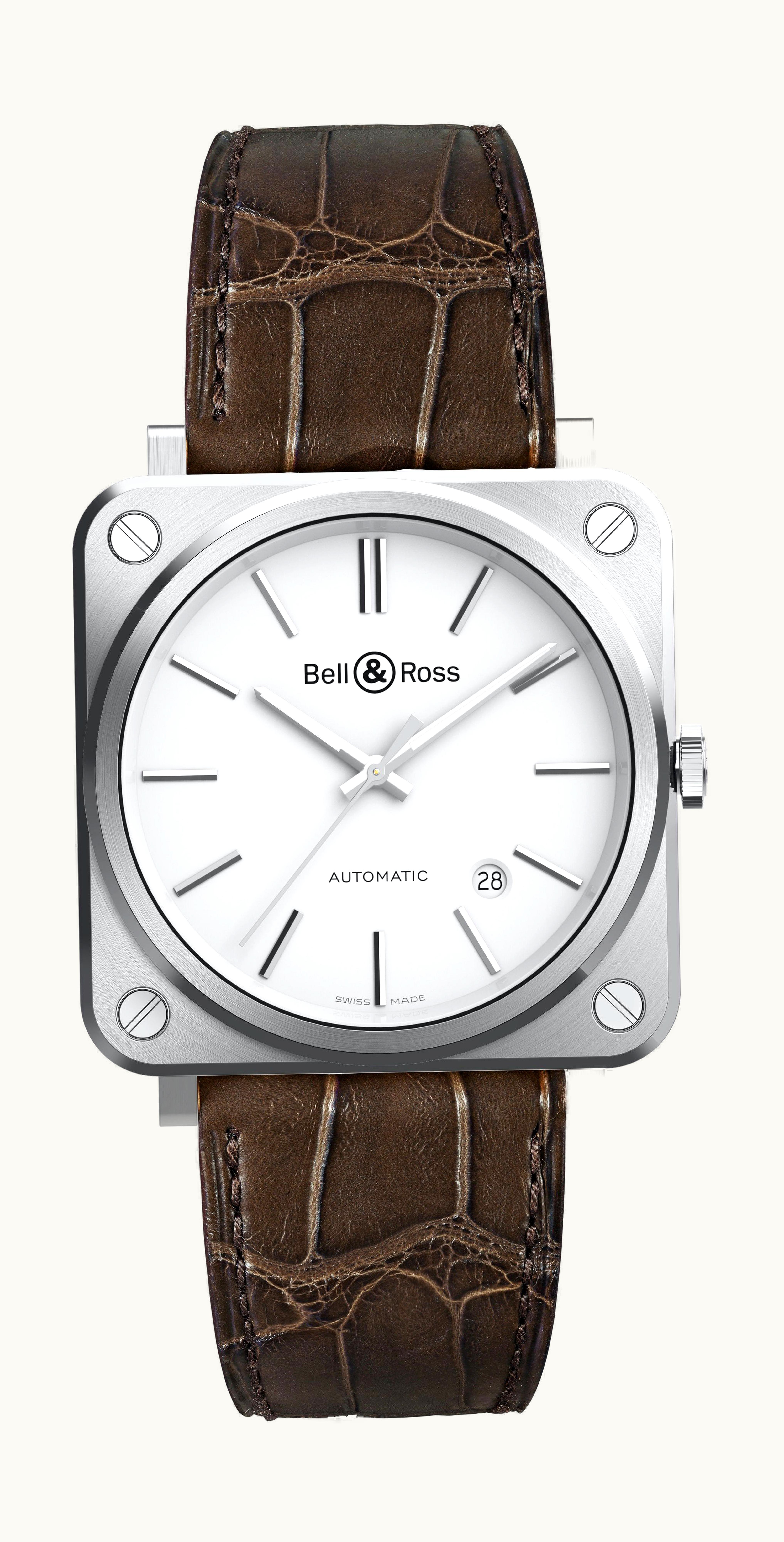 Bell & Ross BR S-92 WHITE STEEL 39mm - Stainless Steel - Automatic Winding