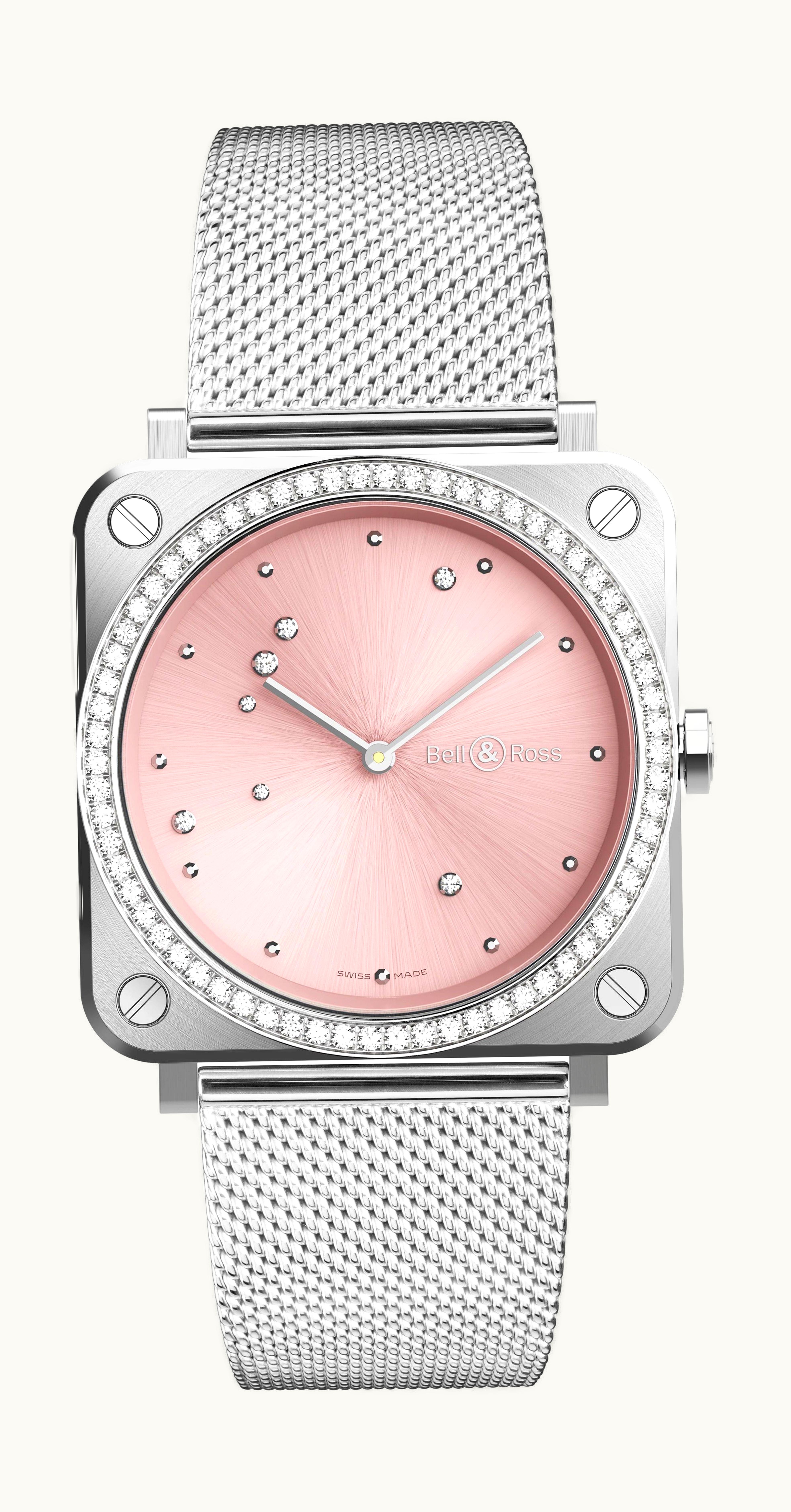 Bell & Ross BR S Pink Diamond Eagle Diamonds 39mm - Stainless Steel - Quartz