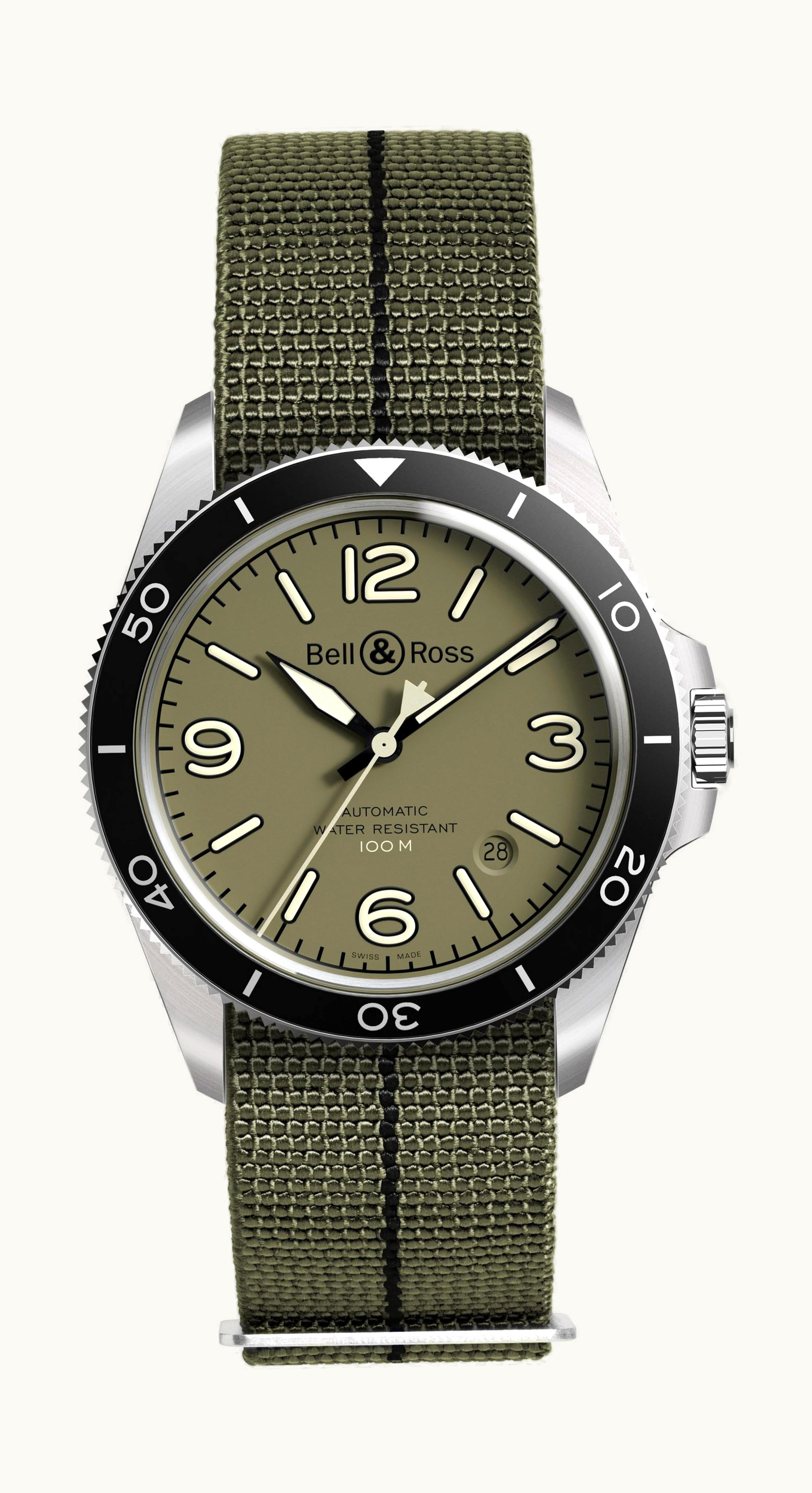 Bell & Ross BR V2-92 Military Green 41mm - Stainless Steel - Automatic Winding