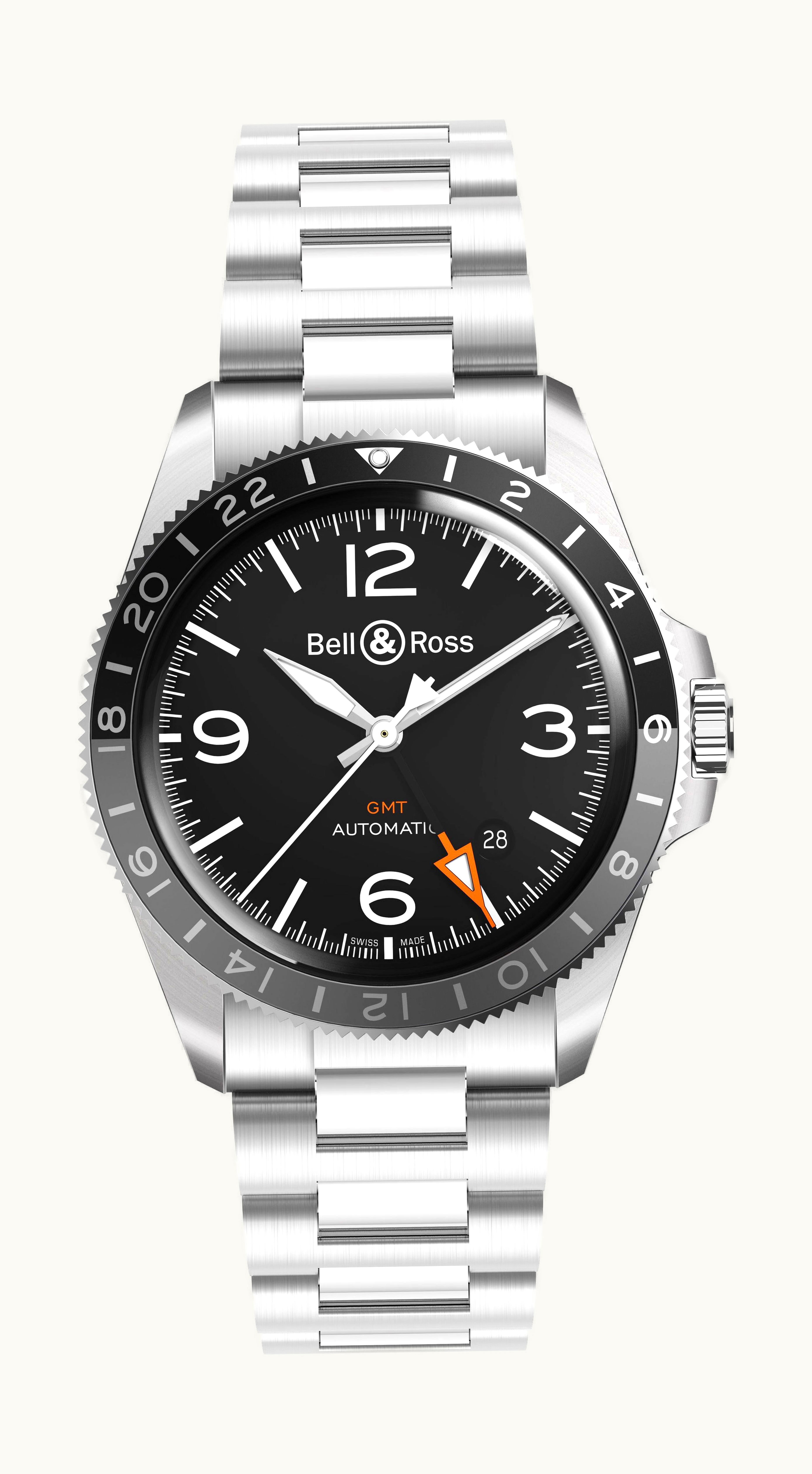 Bell & Ross BR V2-93 GMT 41mm - Stainless Steel - Automatic Winding